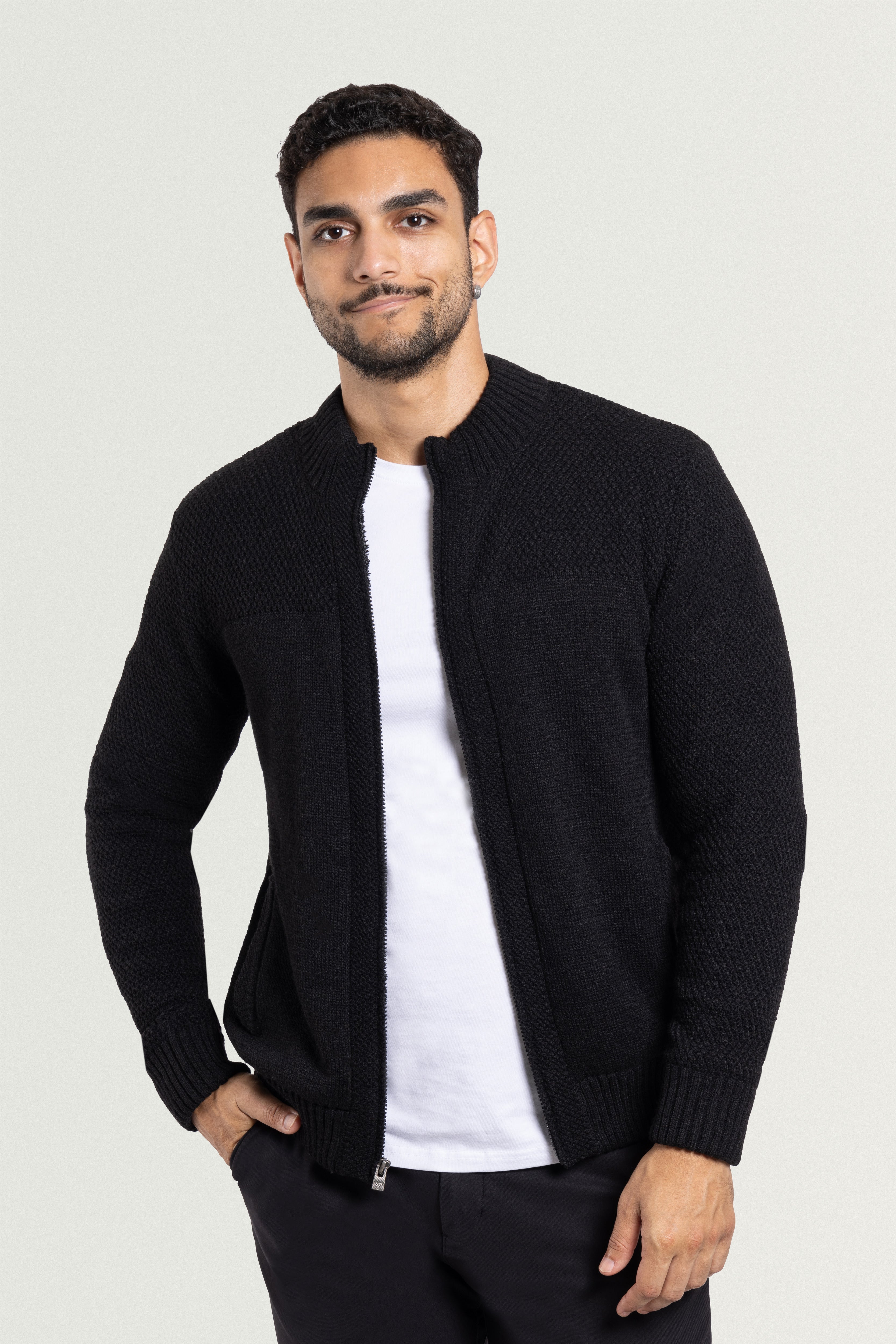 knitted cardigan  long male sweater  men's cardigan sweater with pockets  mr rogers bag