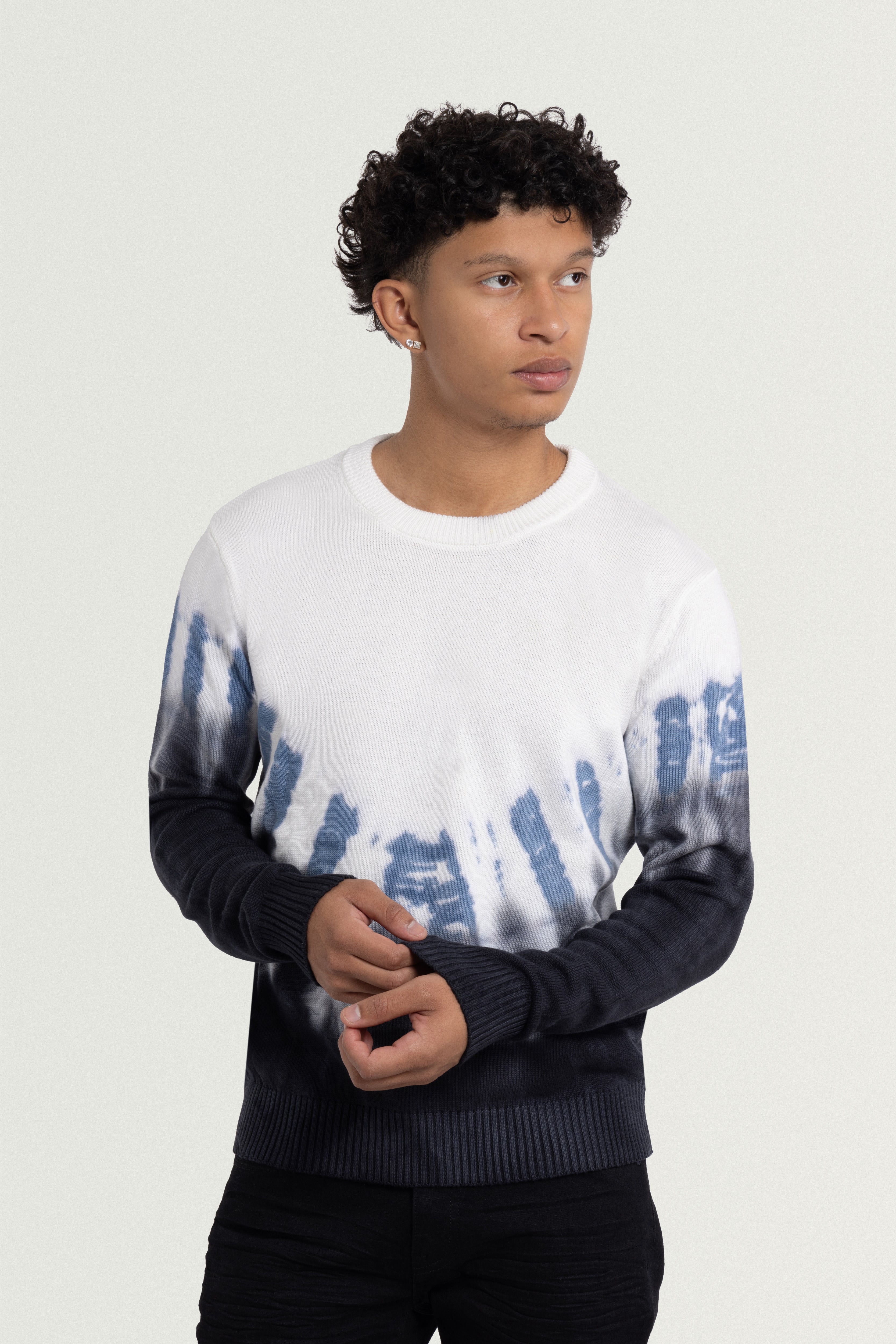 blue crewneck sweatshirt  blue sweater men  brown crewneck jumper for men knit sweater men