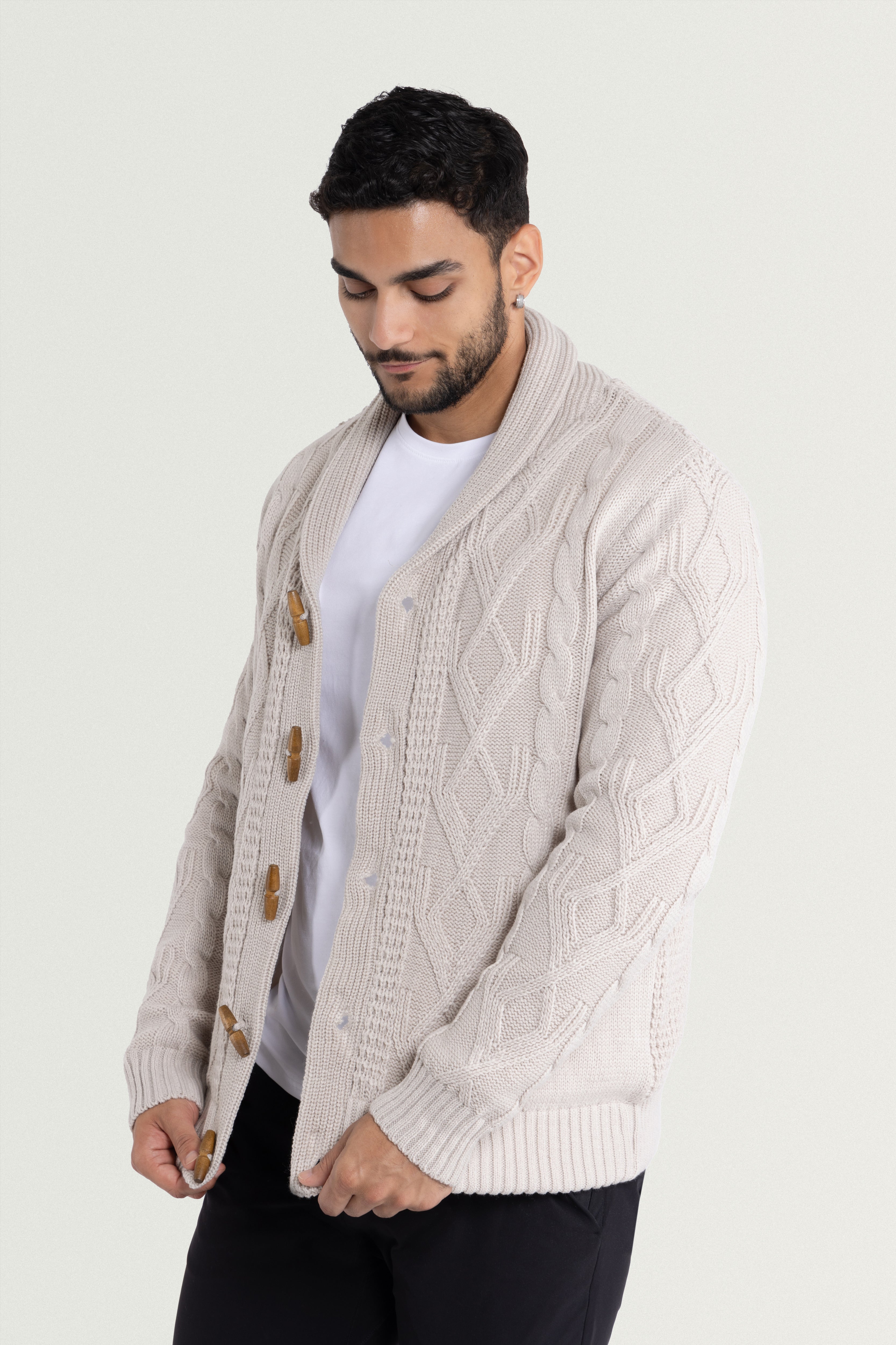 mens grandpa sweater  mens sweater korean  men's long cardigan  mens military wool sweater