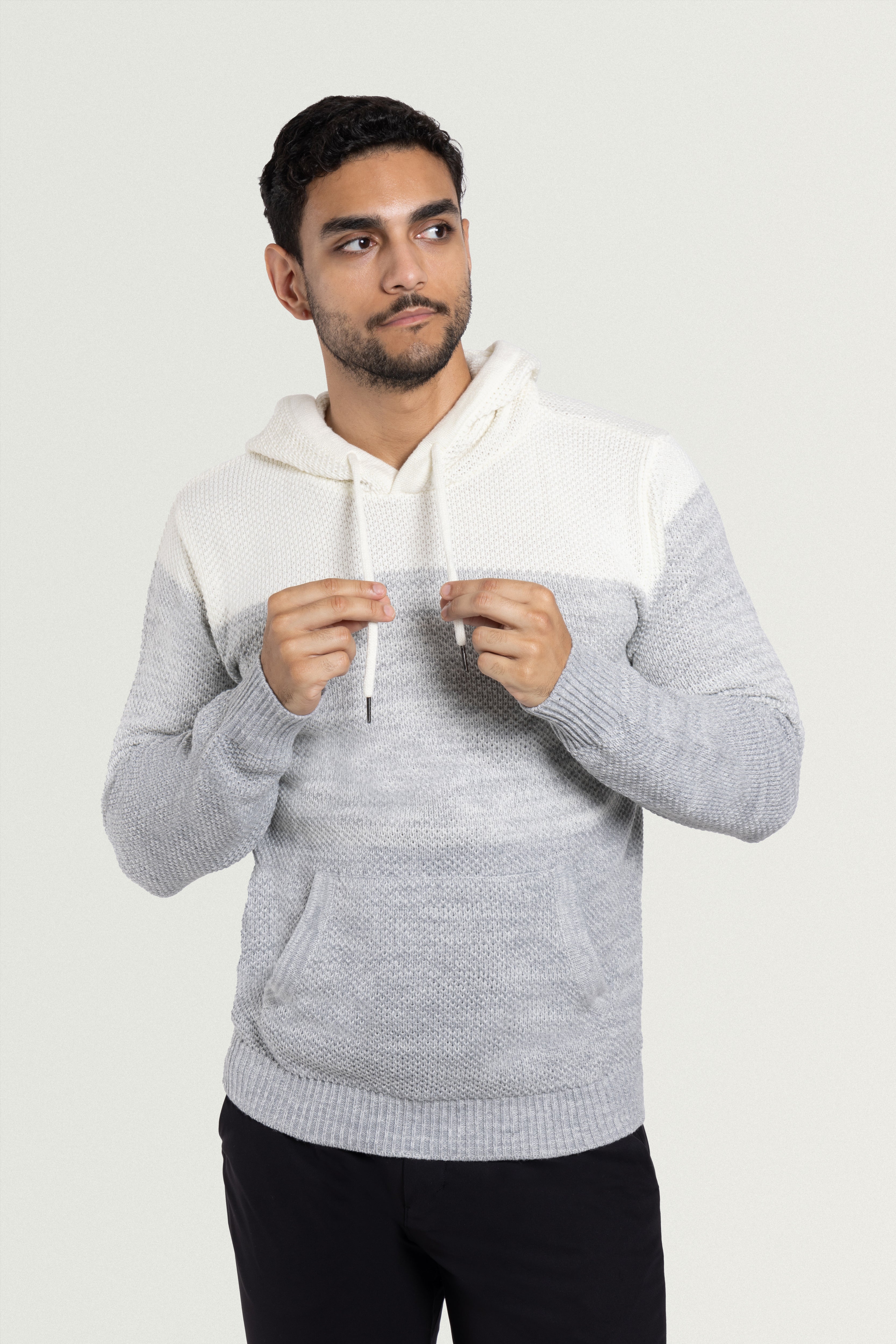 caped hoodie  color block hoodie  color block hoodie men gray mens sweatshirt casual