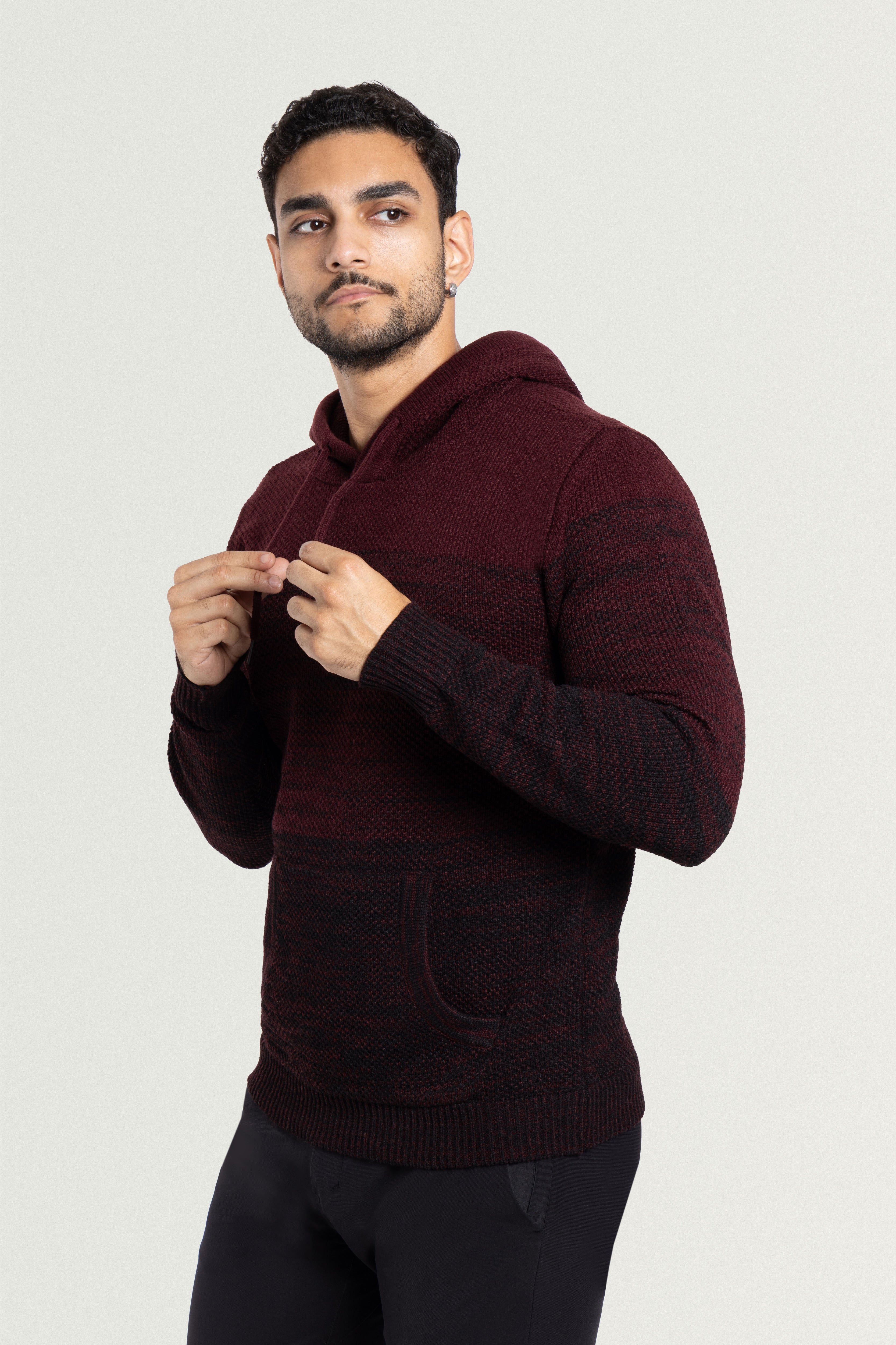 black and gray warm hoodie for men  black and grey hoodie  black and orange hoodie