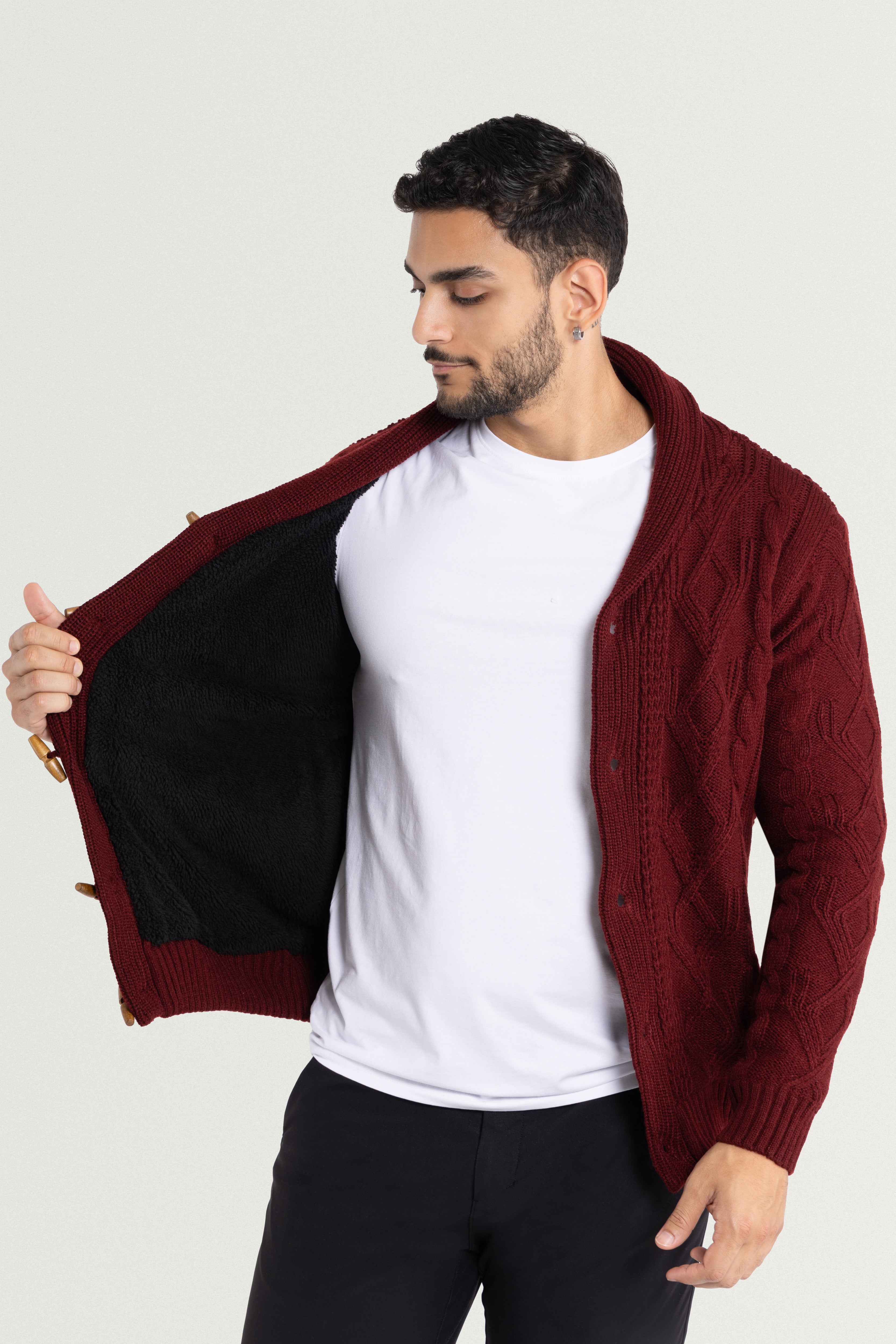 winter cardigan men  light blue cardigan men  wool cardigan brown  sweater button up mens