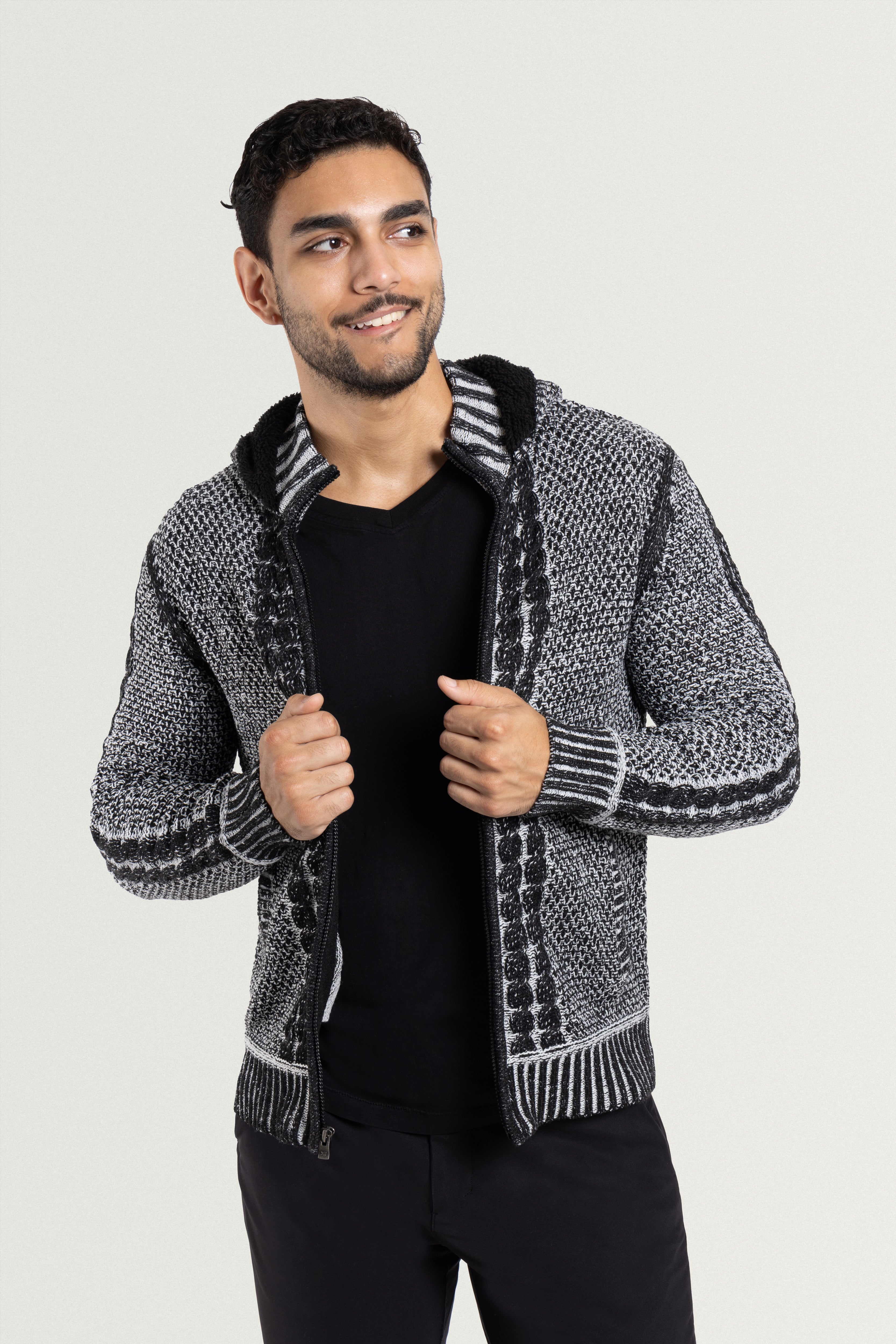 mens knit cardigan sweaters  zip up cardigan sweaters for men  brown button down sweater for men