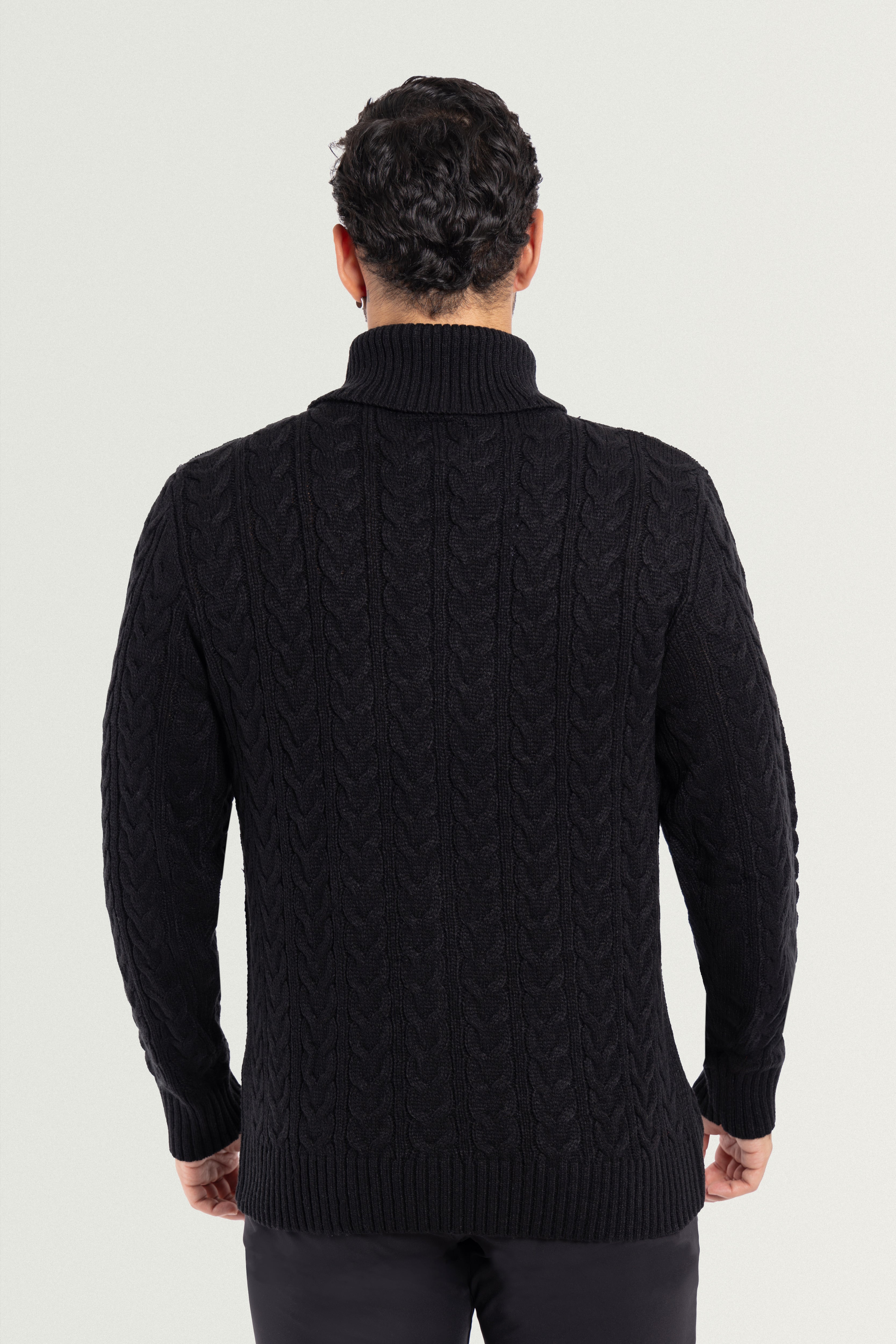 black mens turtleneck long sleeve black outfit for men black sweaters for men
