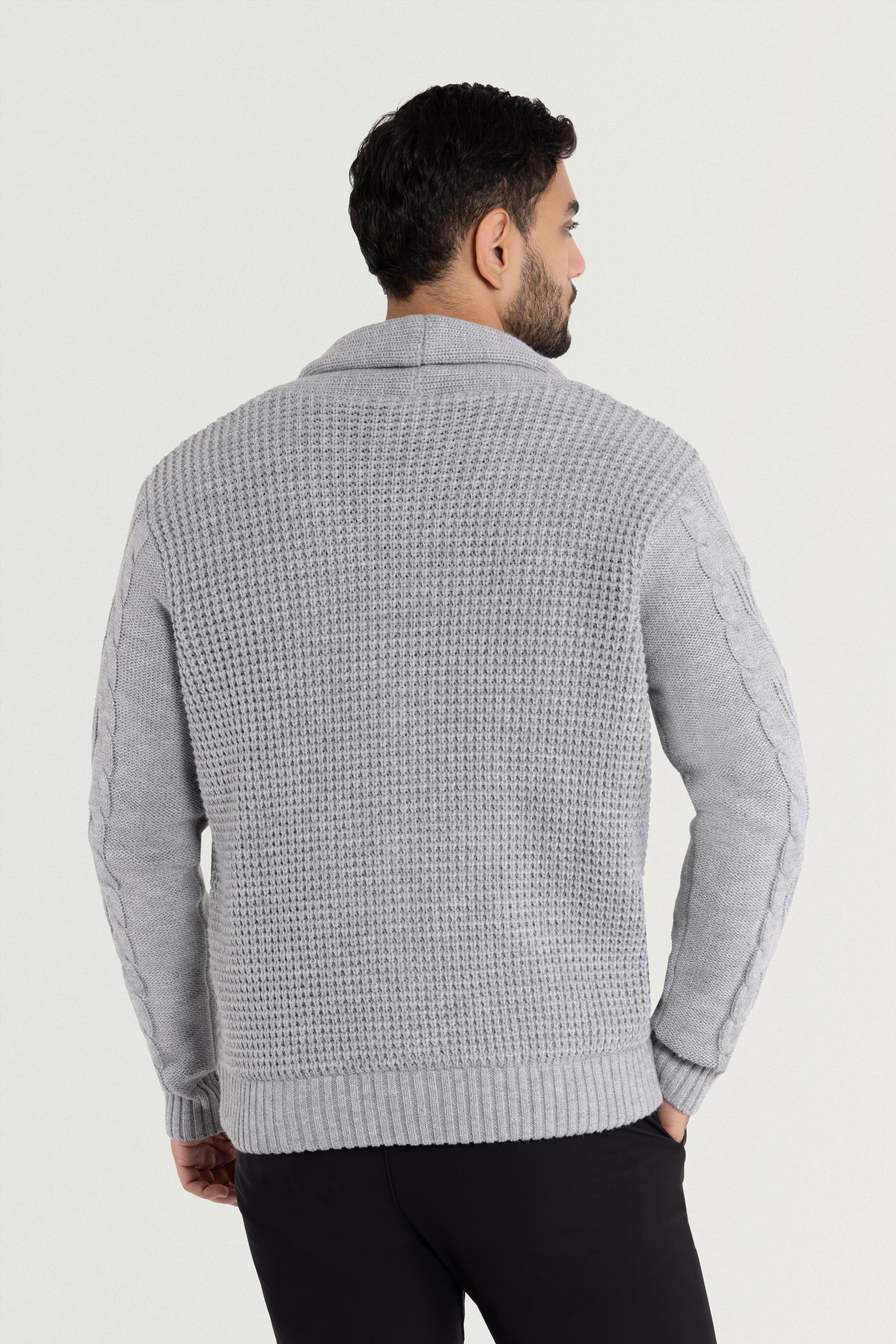 knitted cardigan  long male sweater  men's cardigan sweater with pockets  mr rogers bag