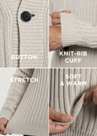 men's cable knit cardigan  men's button down sweater  men's shawl collar cardigan sweater