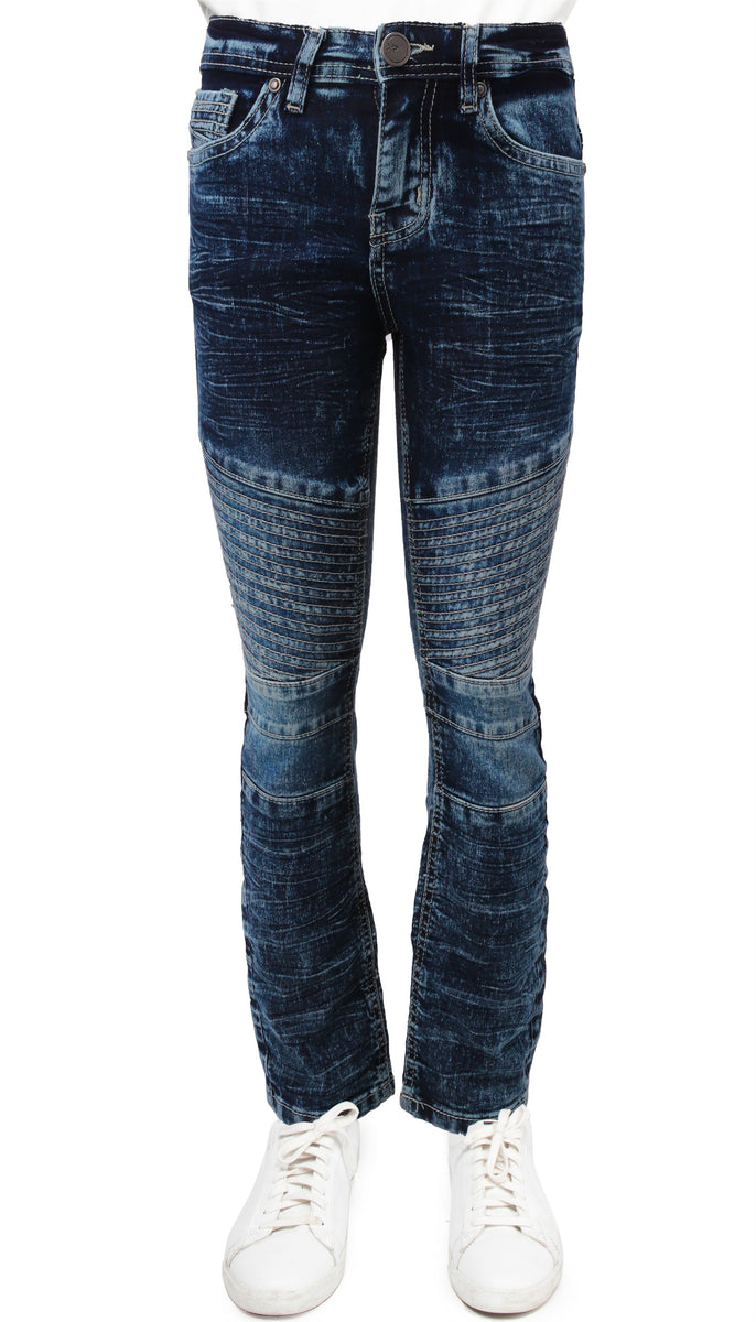 BXP-98040 X RAY Big Boys Slim Fit Biker Denim Jeans – X-RAY JEANS