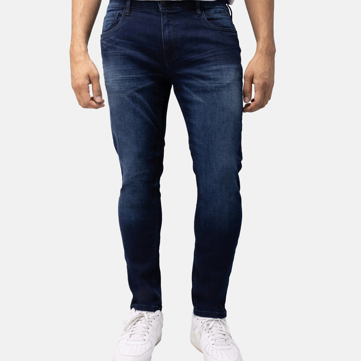 CULTURA AZURE Men's Basic Casual Stretch Washed Denim Jeans Flex