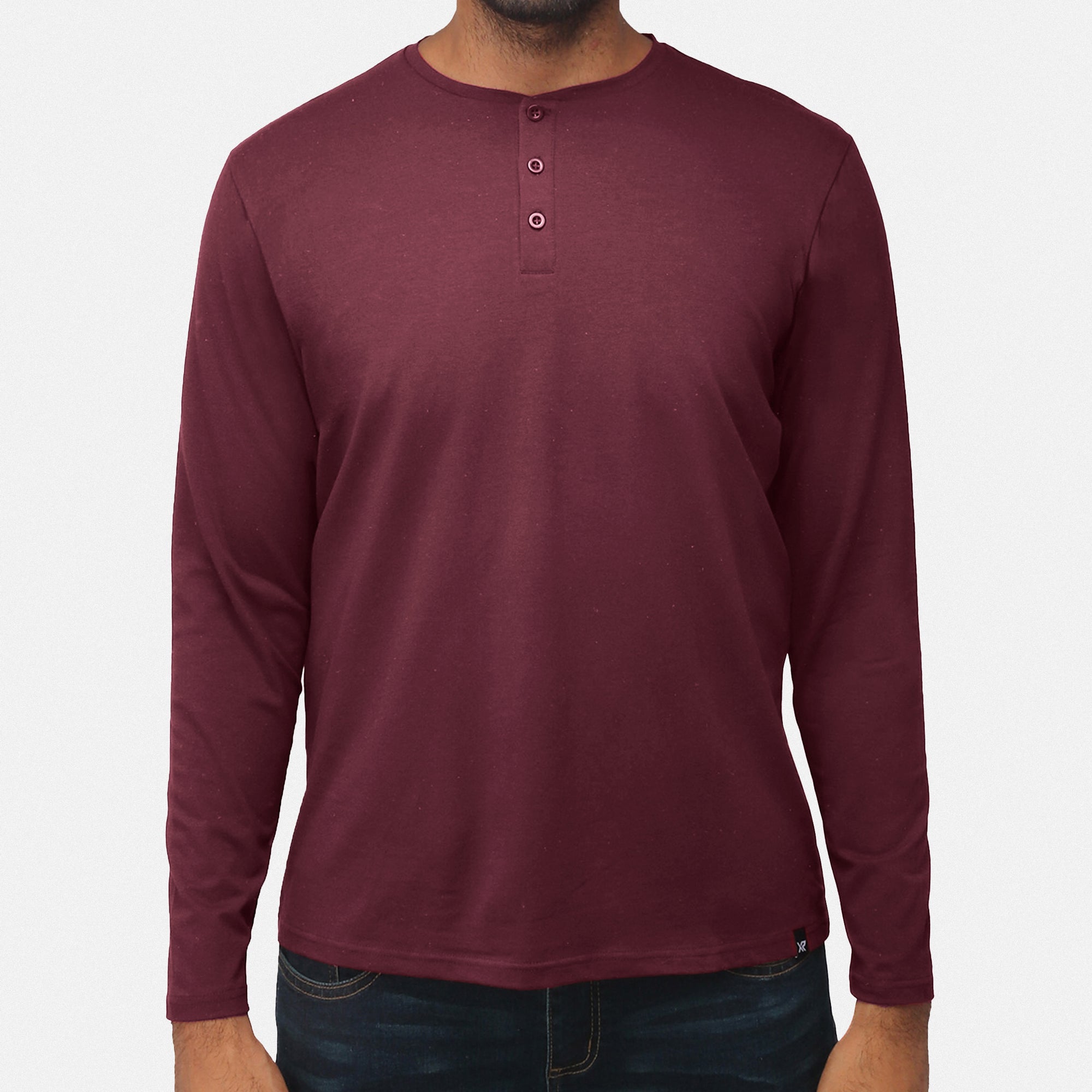 X RAY Men's Classic Long Sleeve Henley T-Shirt