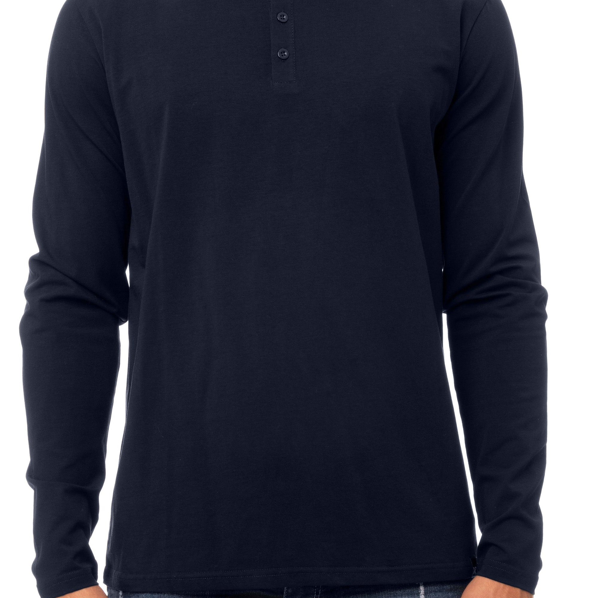 X RAY Men's Classic Long Sleeve Henley T-Shirt