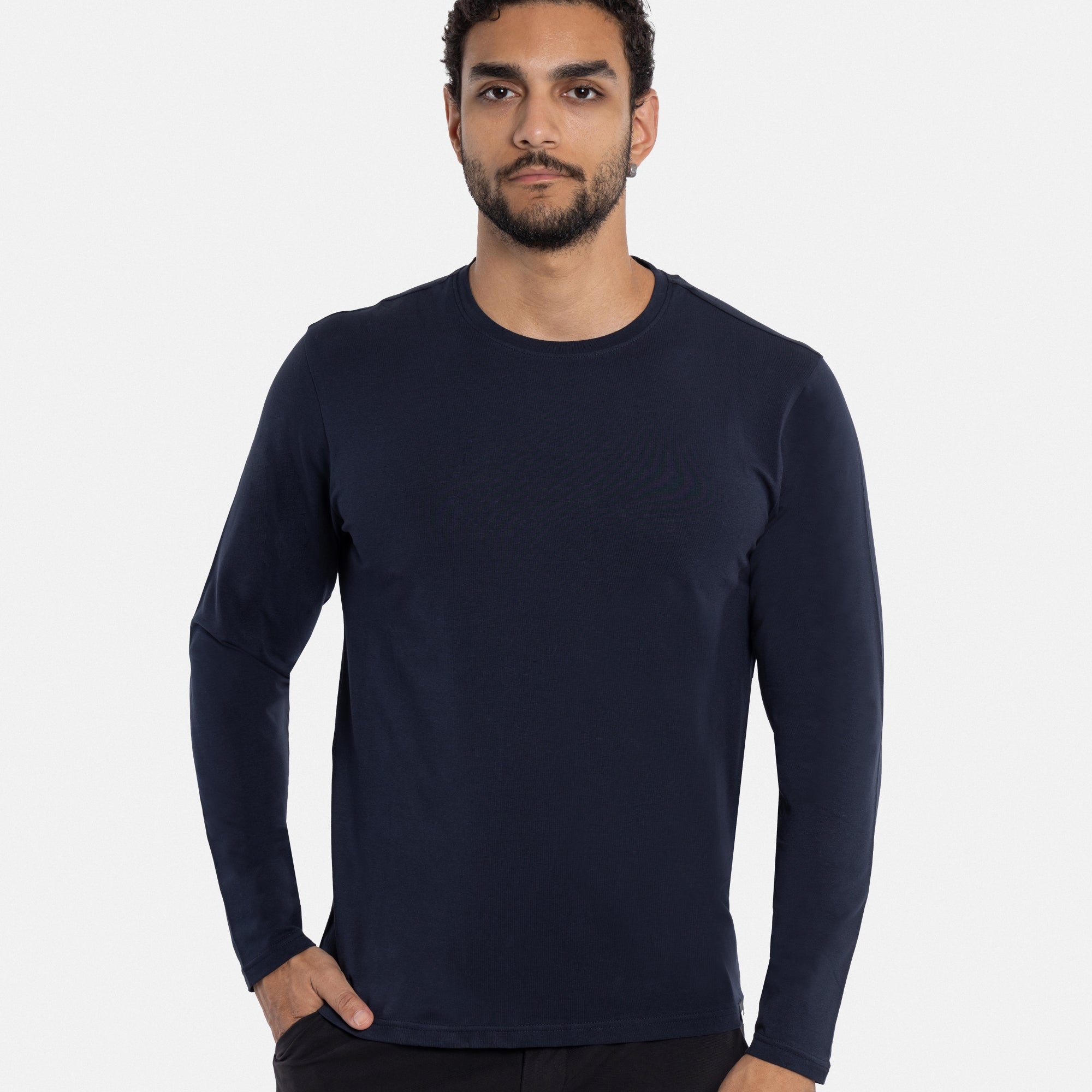 X RAY Men's Classic Long Sleeve Crewneck T-shirt