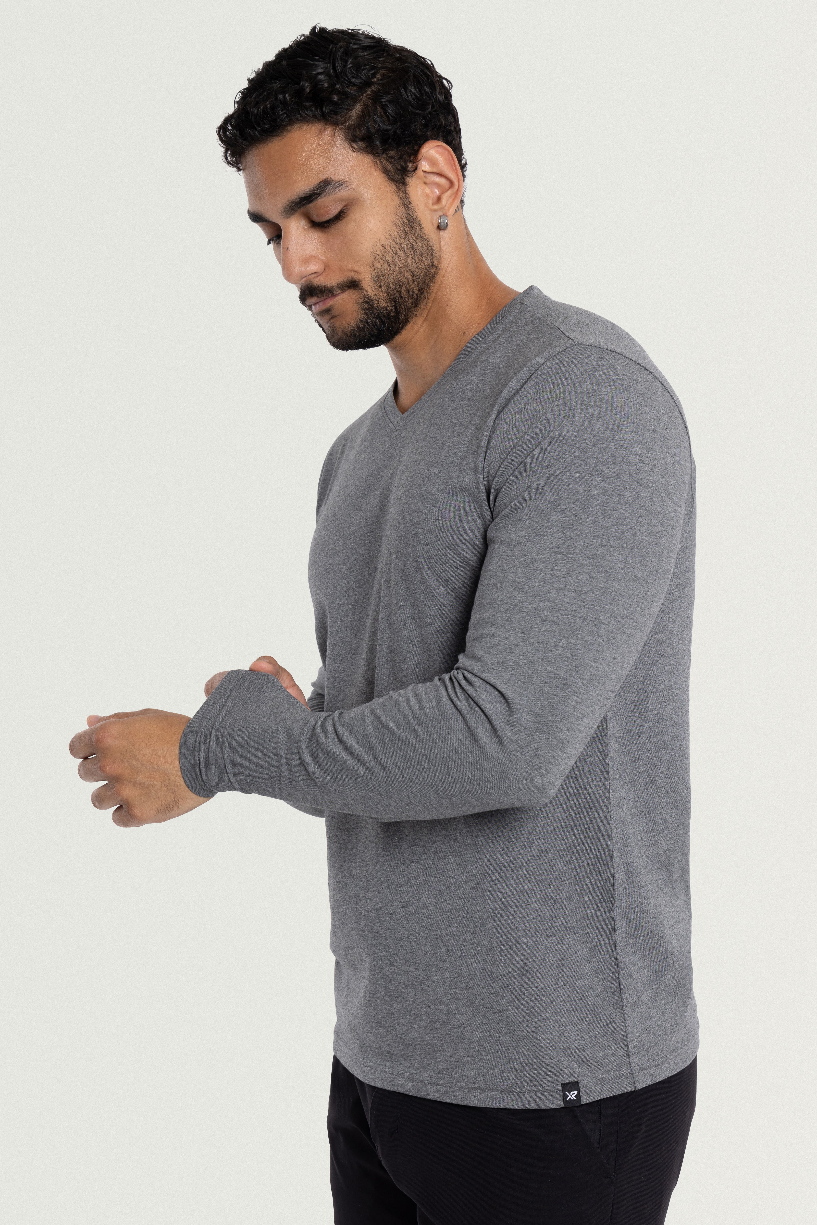 camiseta cuello v para hombre camiseta manga larga hombre camiseta manga larga para hombre