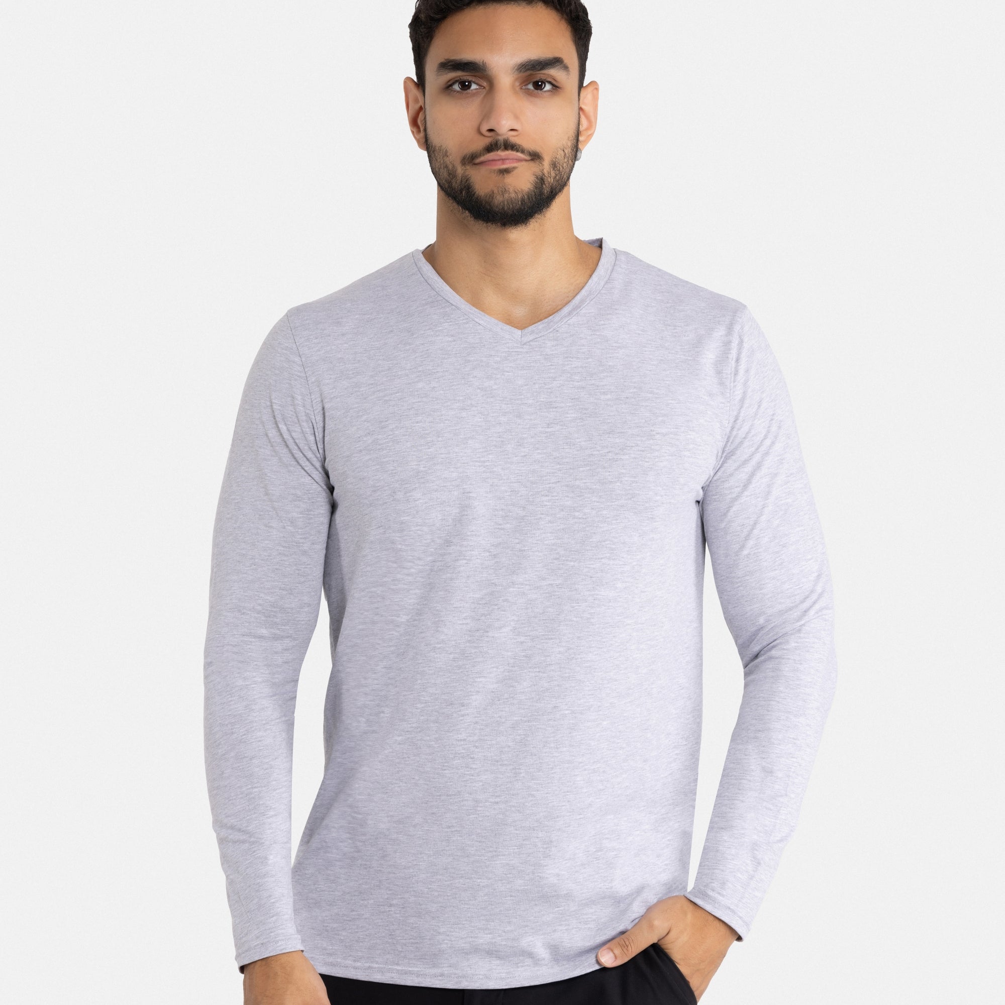 X RAY Men's Classic Long Sleeve V-Neck T-Shirt