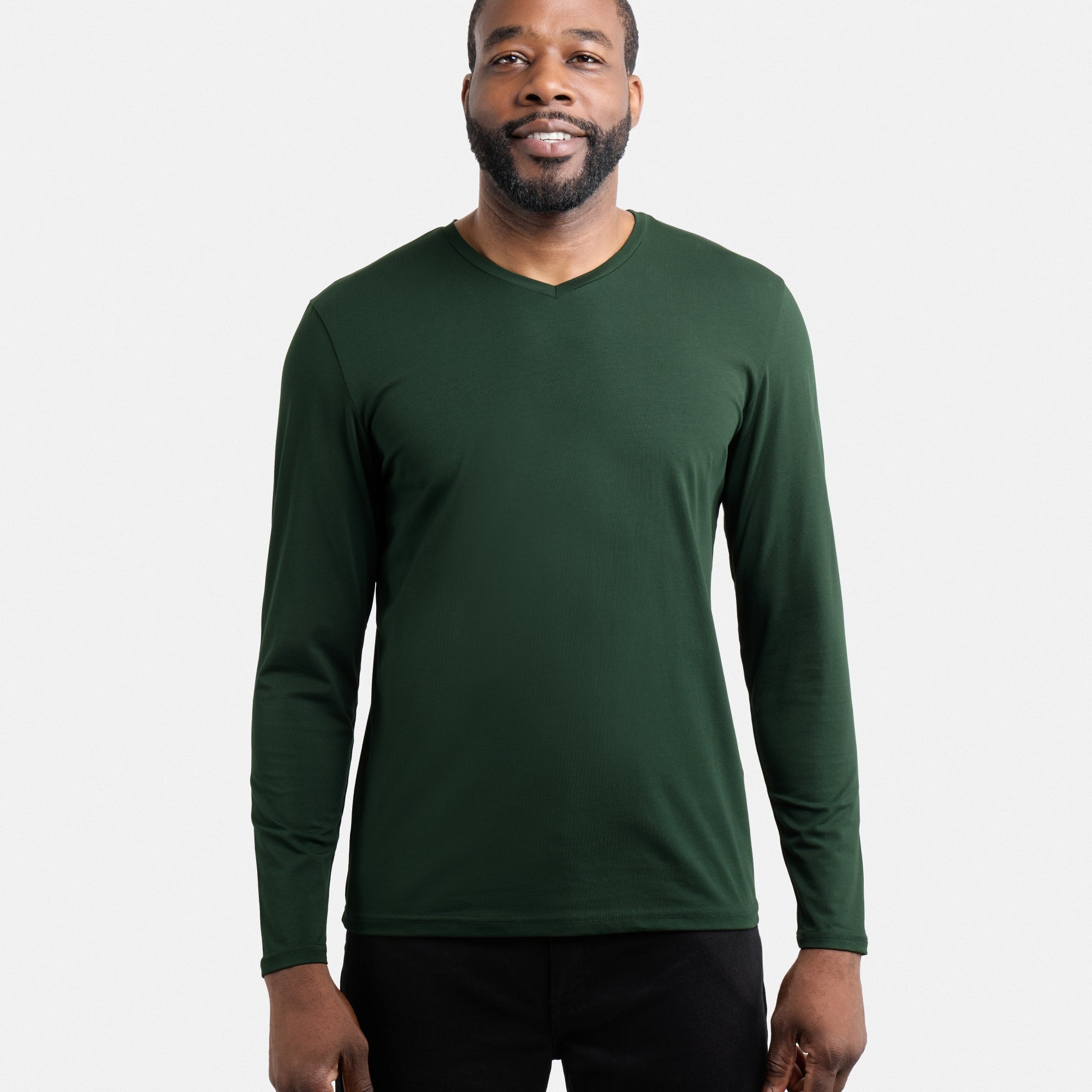 X RAY Men's Classic Long Sleeve V-Neck T-Shirt