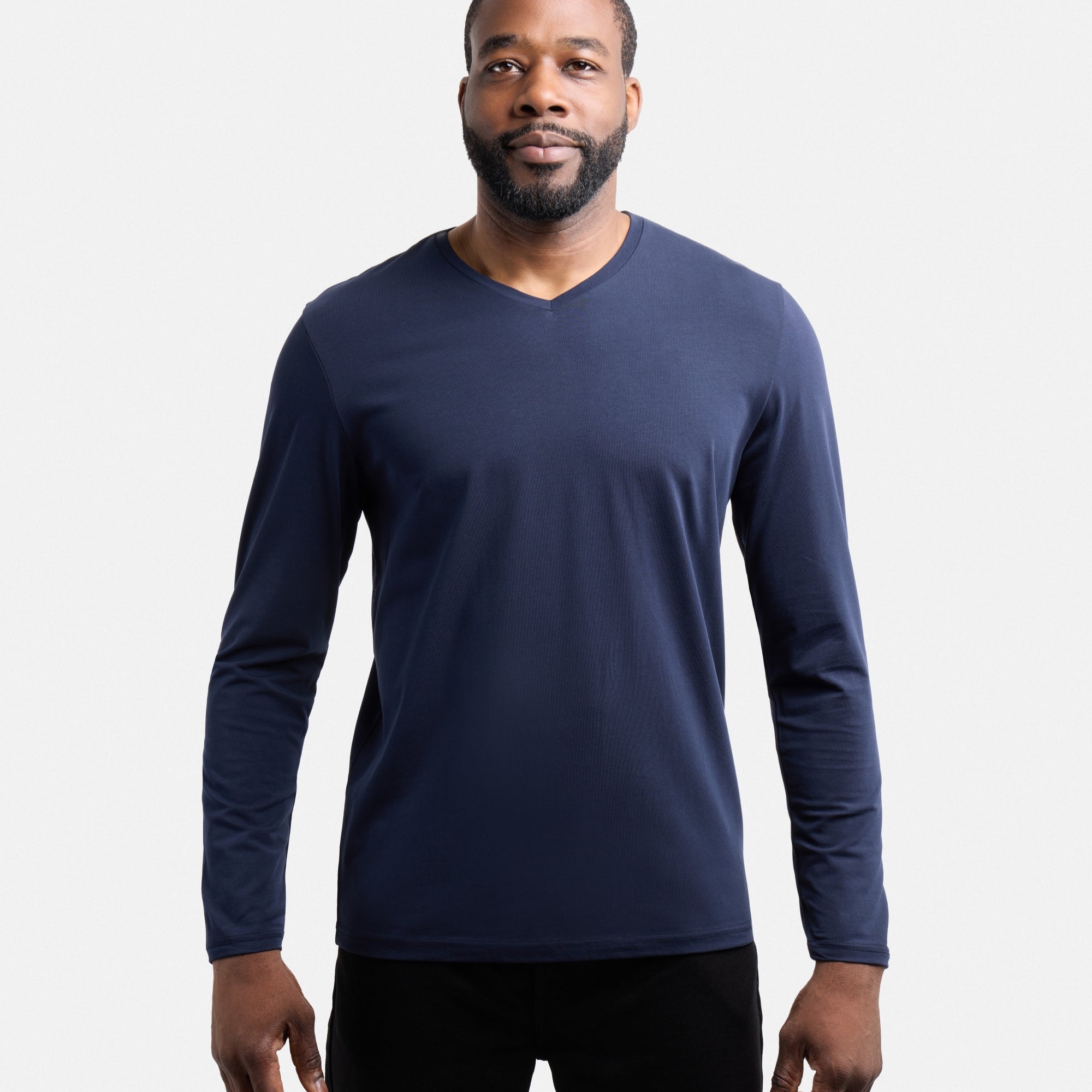 X RAY Men's Classic Long Sleeve V-Neck T-Shirt