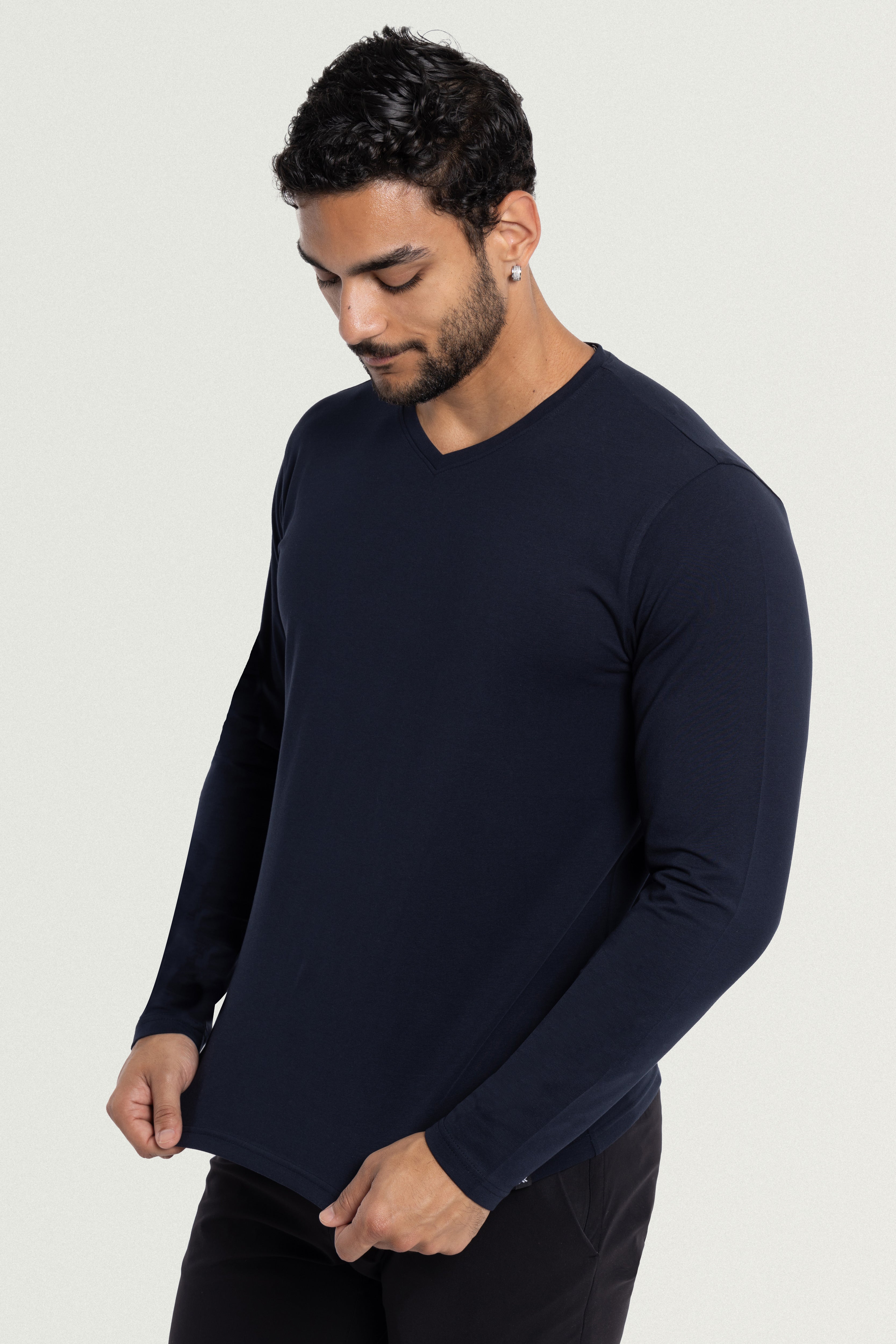 camiseta cuello v para hombre camiseta manga larga hombre camiseta manga larga para hombre