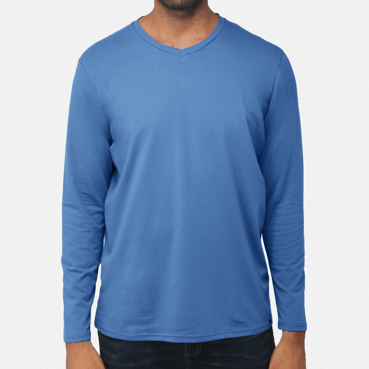 X RAY Men's Classic Long Sleeve V-Neck T-Shirt