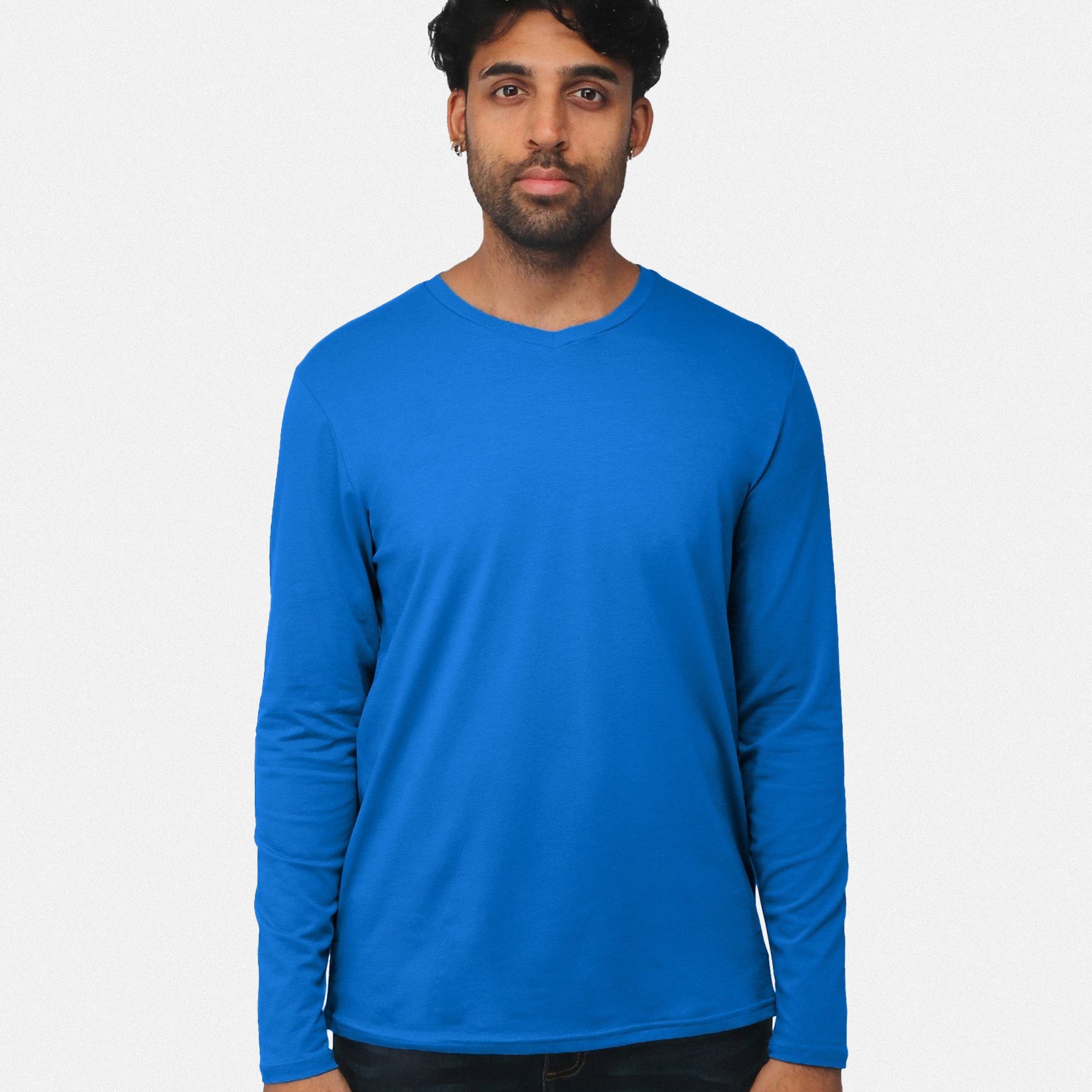 X RAY Men's Classic Long Sleeve V-Neck T-Shirt