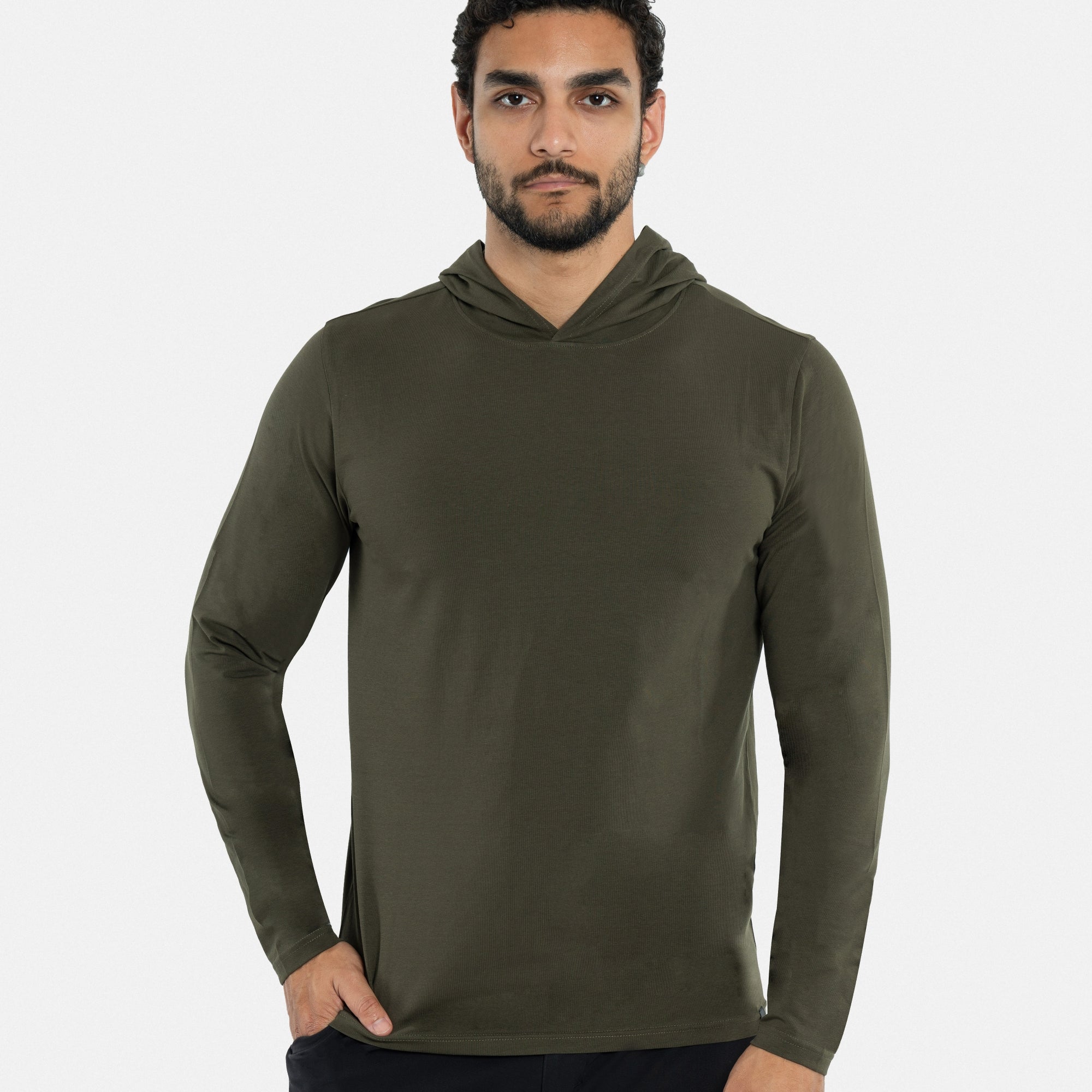 X RAY Men's Long Sleeve Hooded Shirt