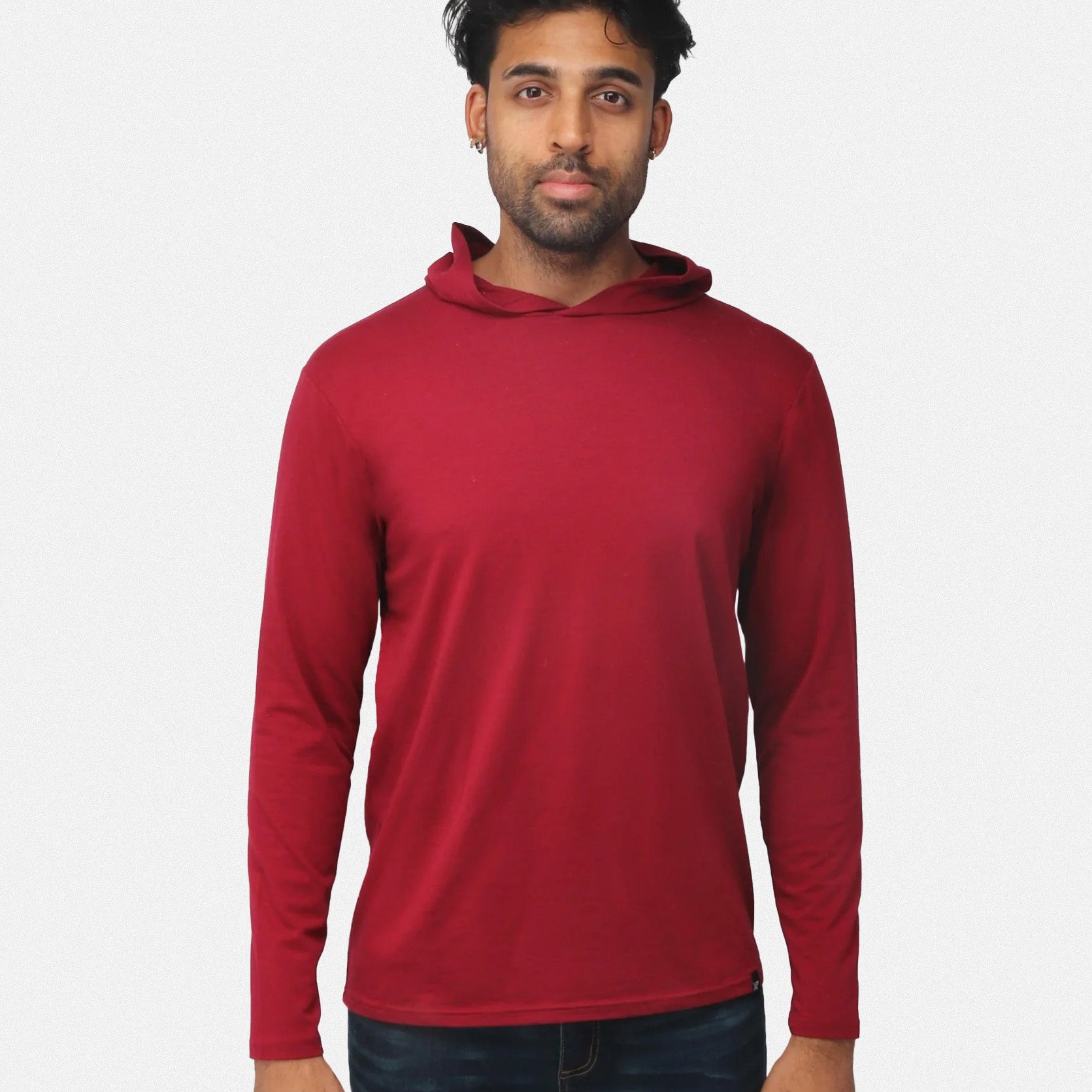 X RAY Men's Long Sleeve Hooded Shirt