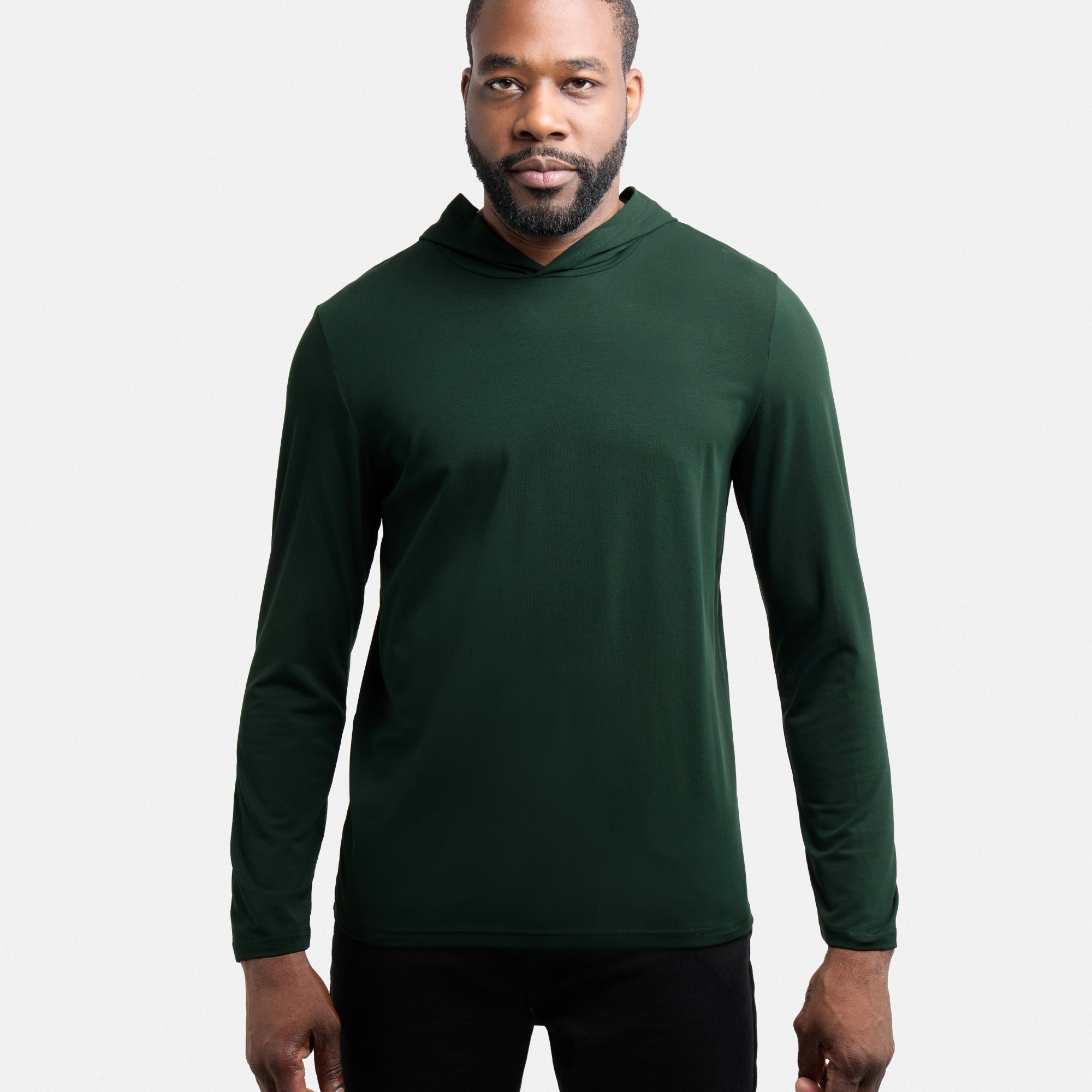 X RAY Men's Long Sleeve Hooded Shirt