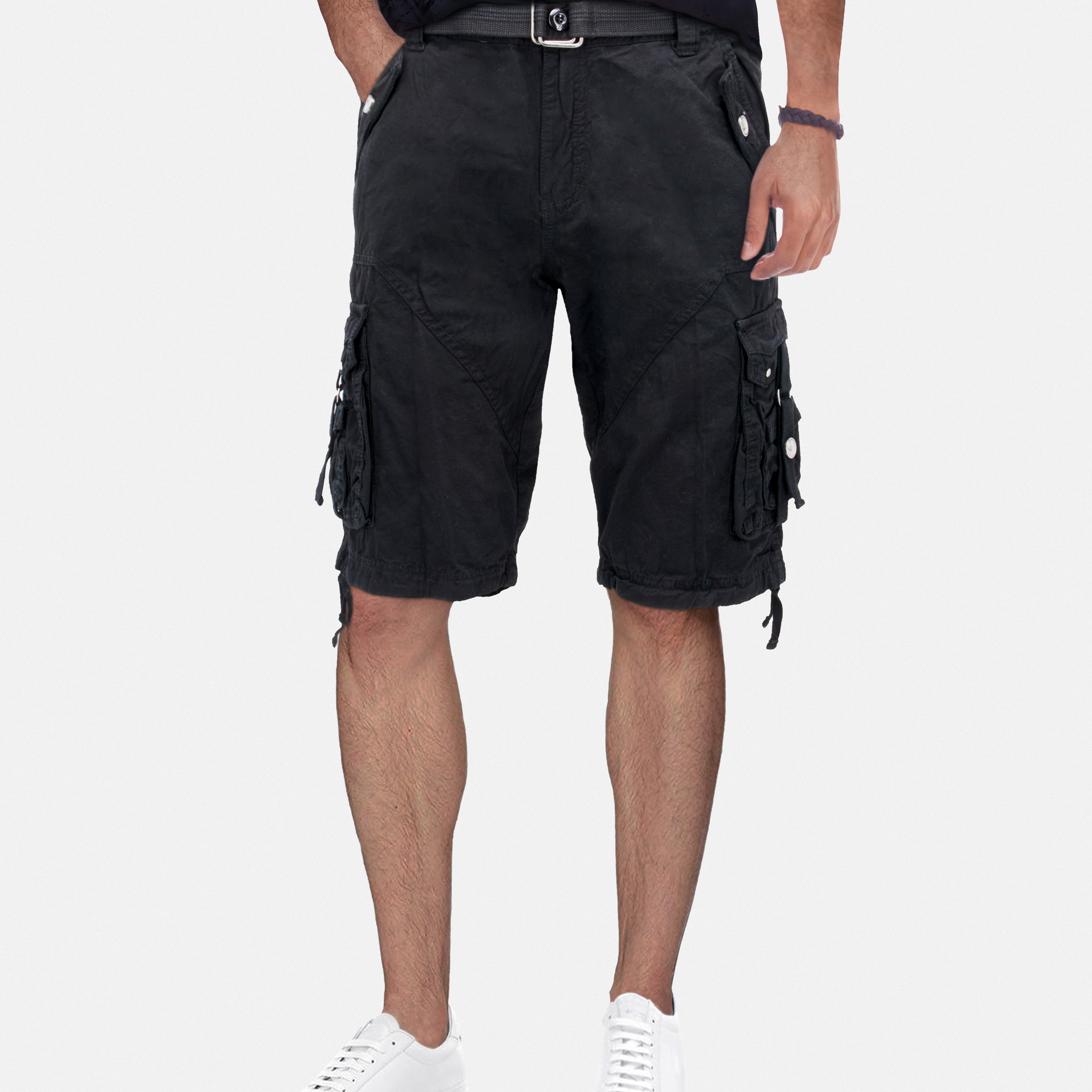 X RAY Mens Tactical Bermuda Cargo Shorts Camo and Solid Colors 12.5" Inseam Knee Length Classic Fit Multi Pocket Capri Pants