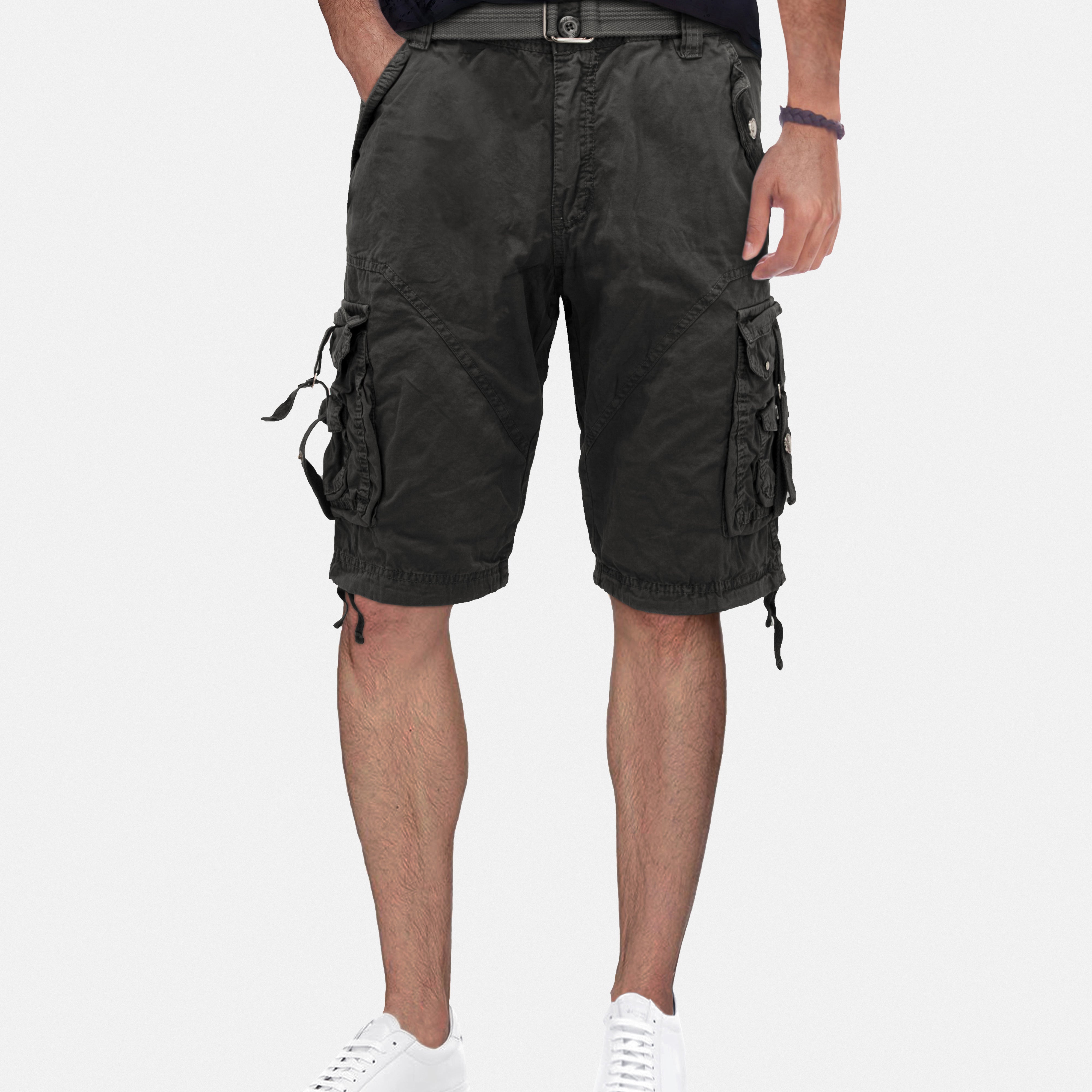 X RAY Mens Tactical Bermuda Cargo Shorts Camo and Solid Colors 12.5" Inseam Knee Length Classic Fit Multi Pocket Capri Pants