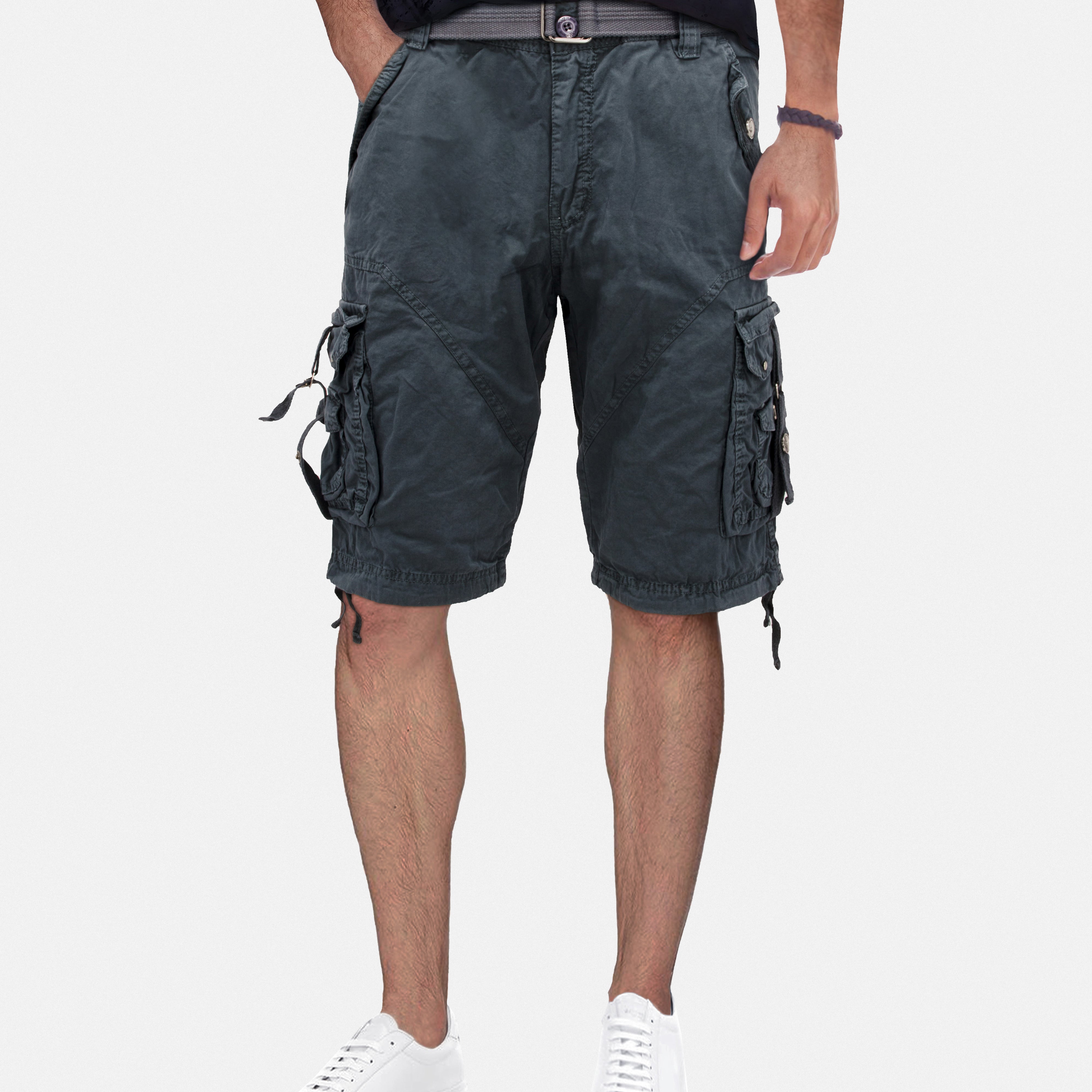 X RAY Mens Tactical Bermuda Cargo Shorts Camo and Solid Colors 12.5" Inseam Knee Length Classic Fit Multi Pocket Capri Pants