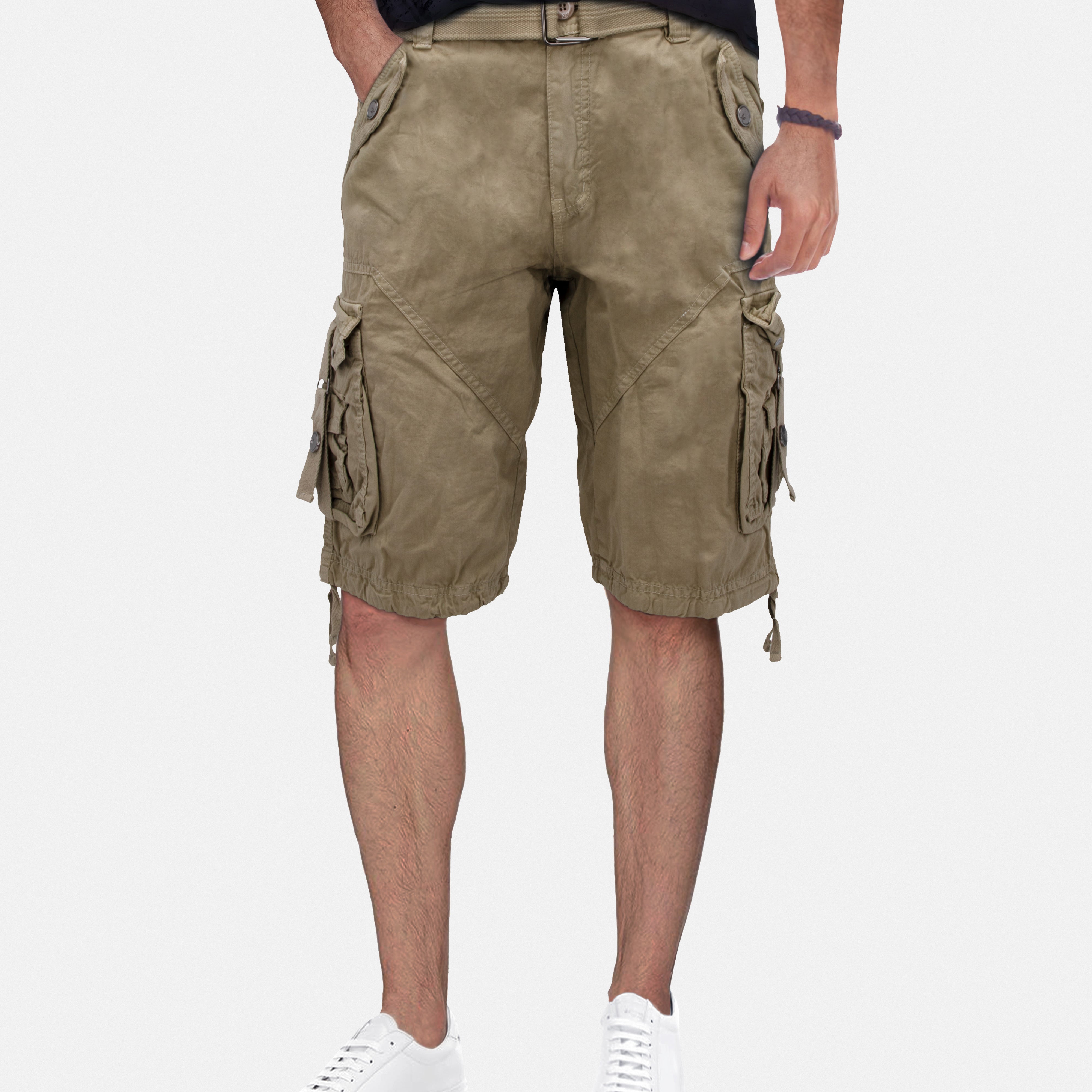 X RAY Mens Tactical Bermuda Cargo Shorts Camo and Solid Colors 12.5" Inseam Knee Length Classic Fit Multi Pocket Capri Pants