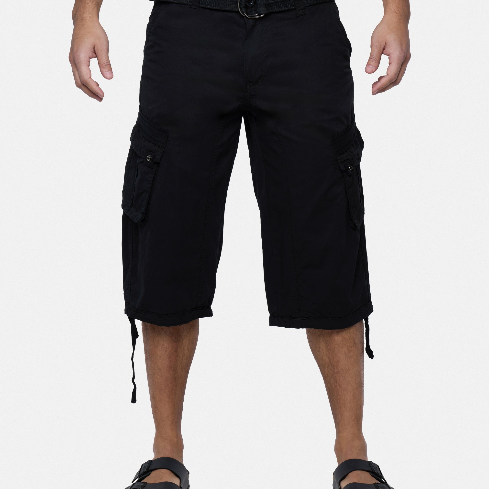 #XMS-1618 Belted 18" Long Cargo Shorts