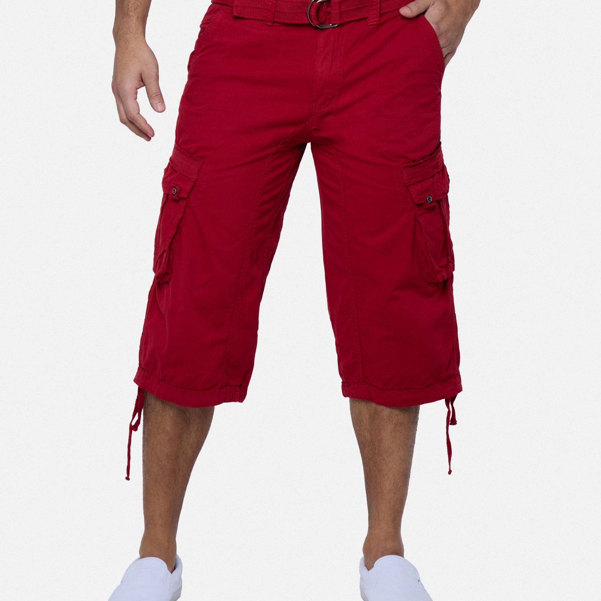 #XMS-1618 Belted 18" Long Cargo Shorts