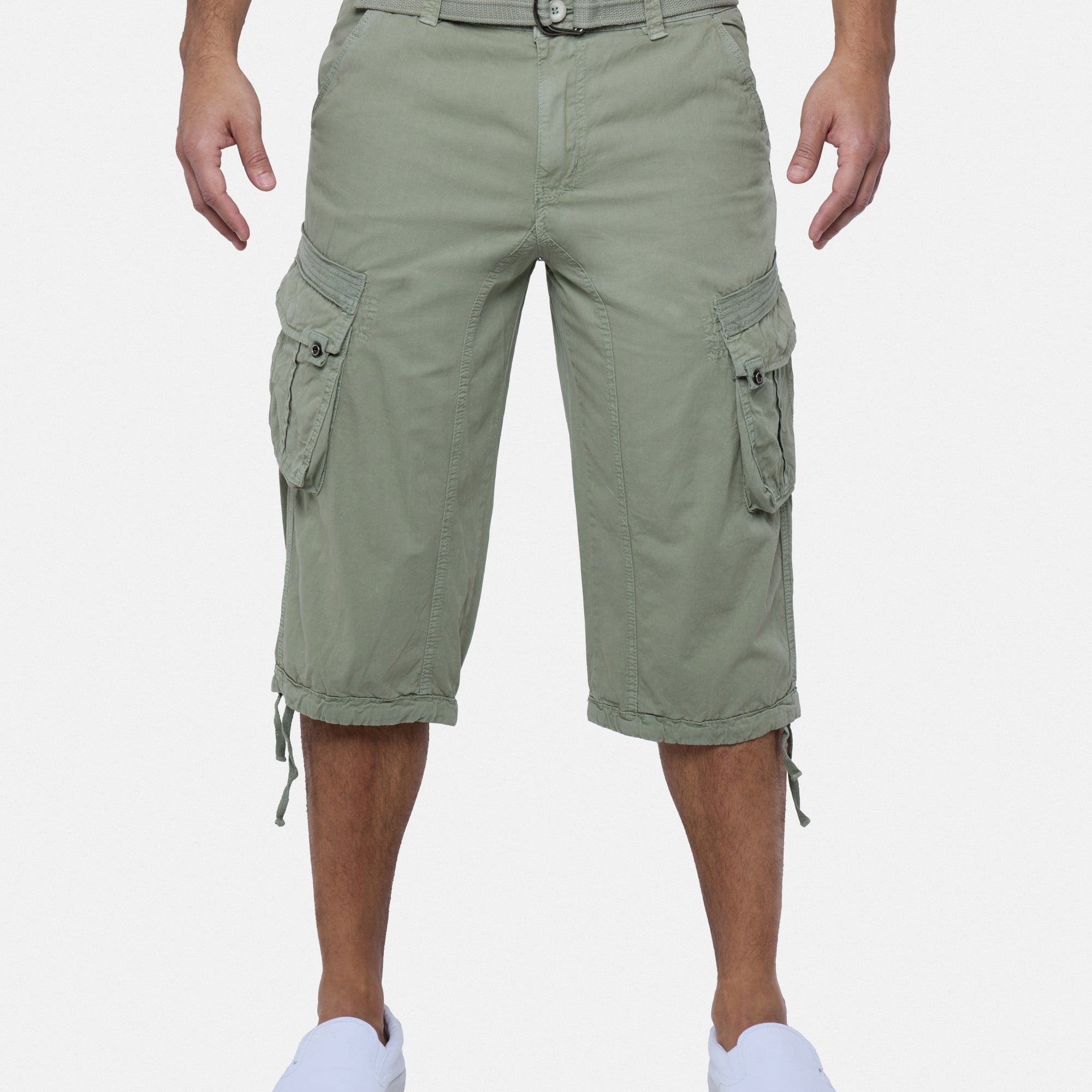#XMS-1618 Belted 18" Long Cargo Shorts
