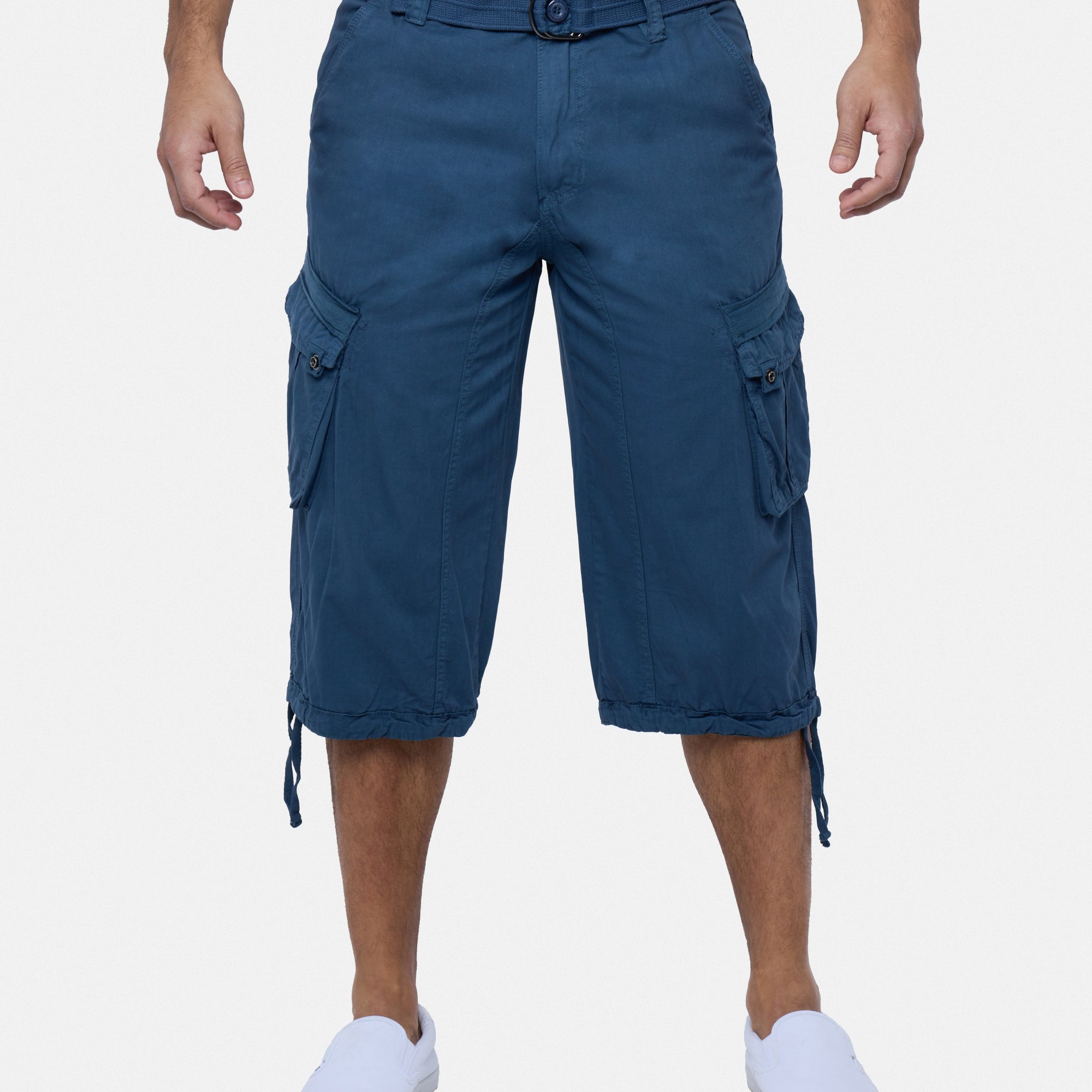 #XMS-1618 Belted 18" Long Cargo Shorts