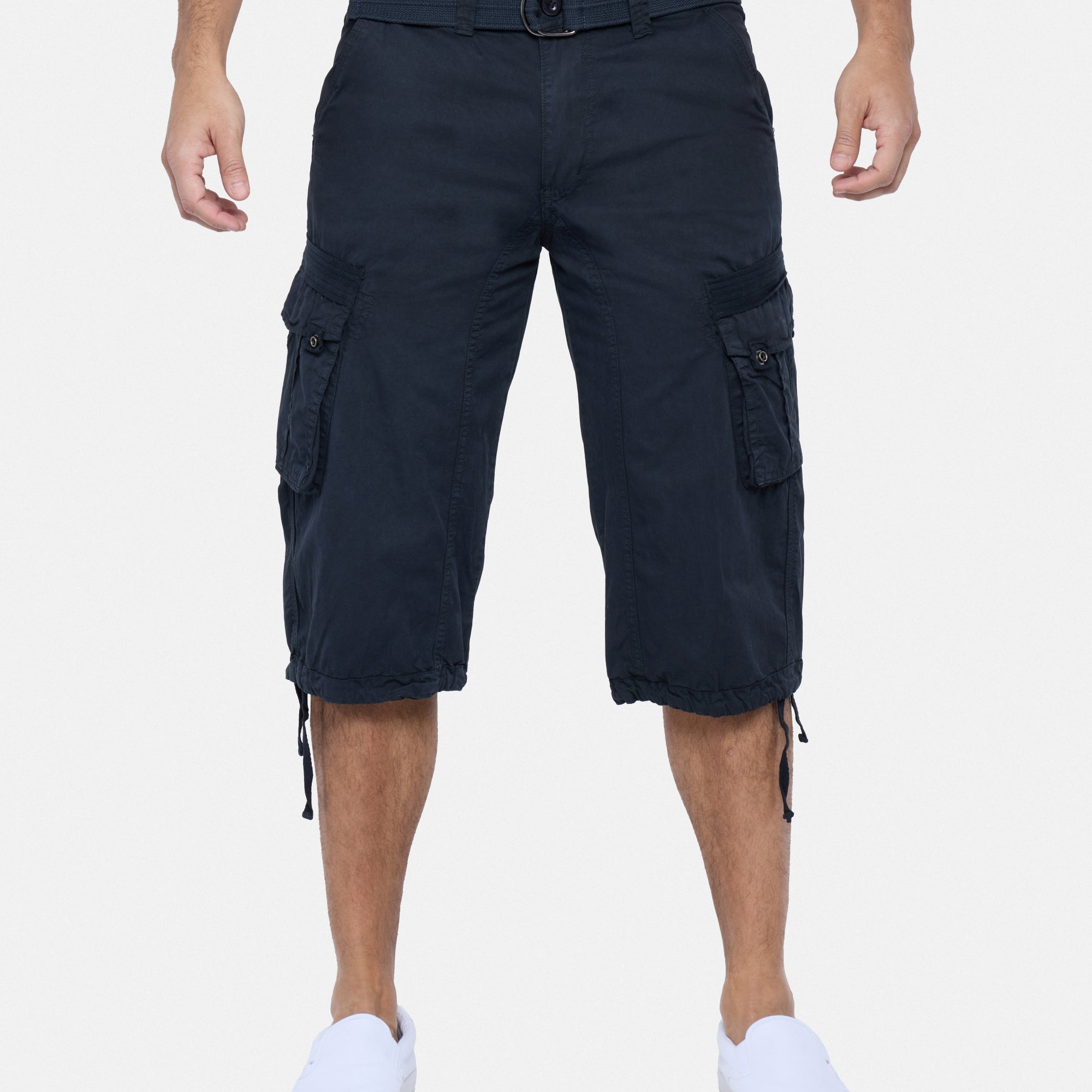 #XMS-1618 Belted 18" Long Cargo Shorts