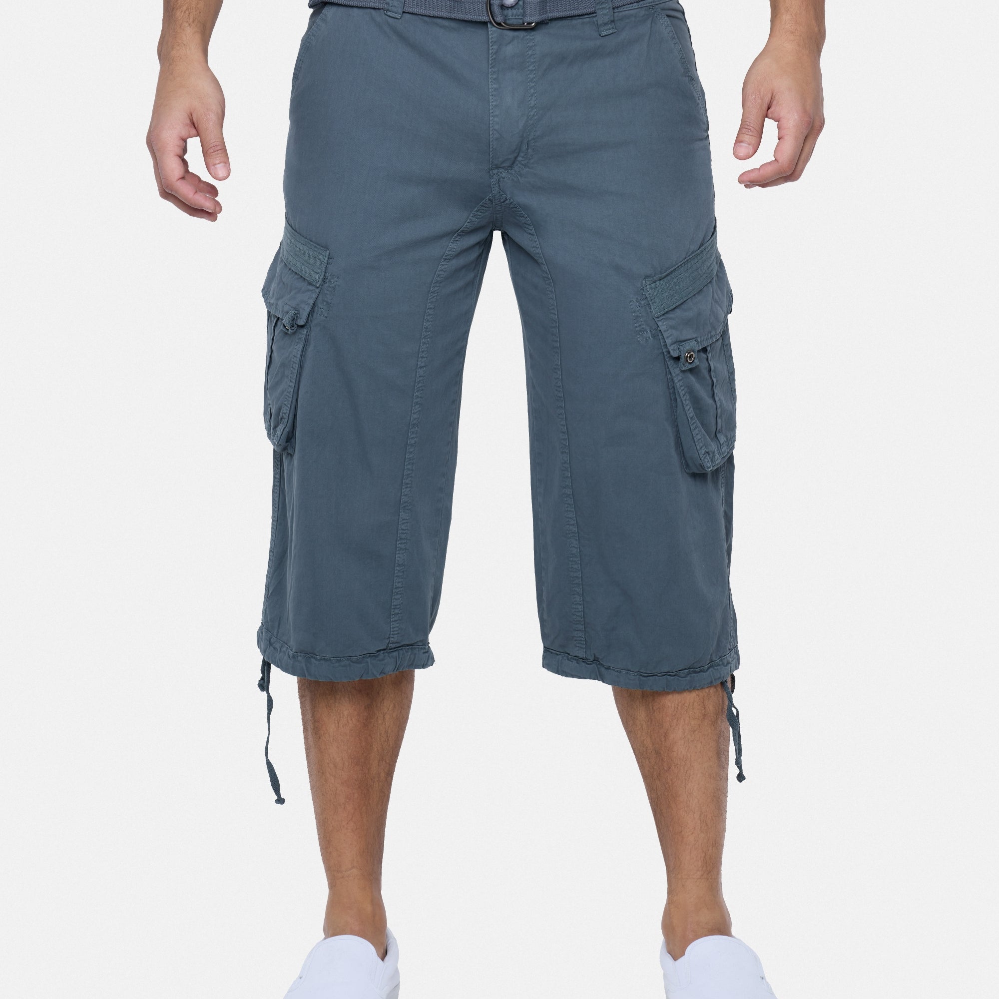 #XMS-1618 Belted 18" Long Cargo Shorts