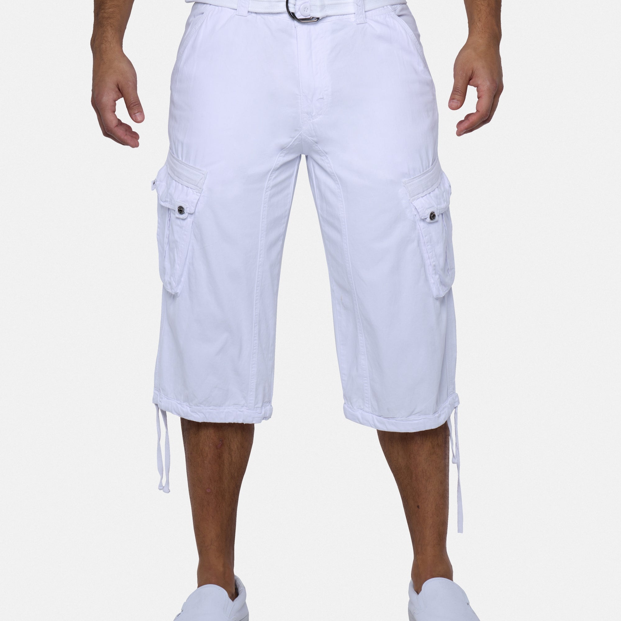 #XMS-1618 Belted 18" Long Cargo Shorts