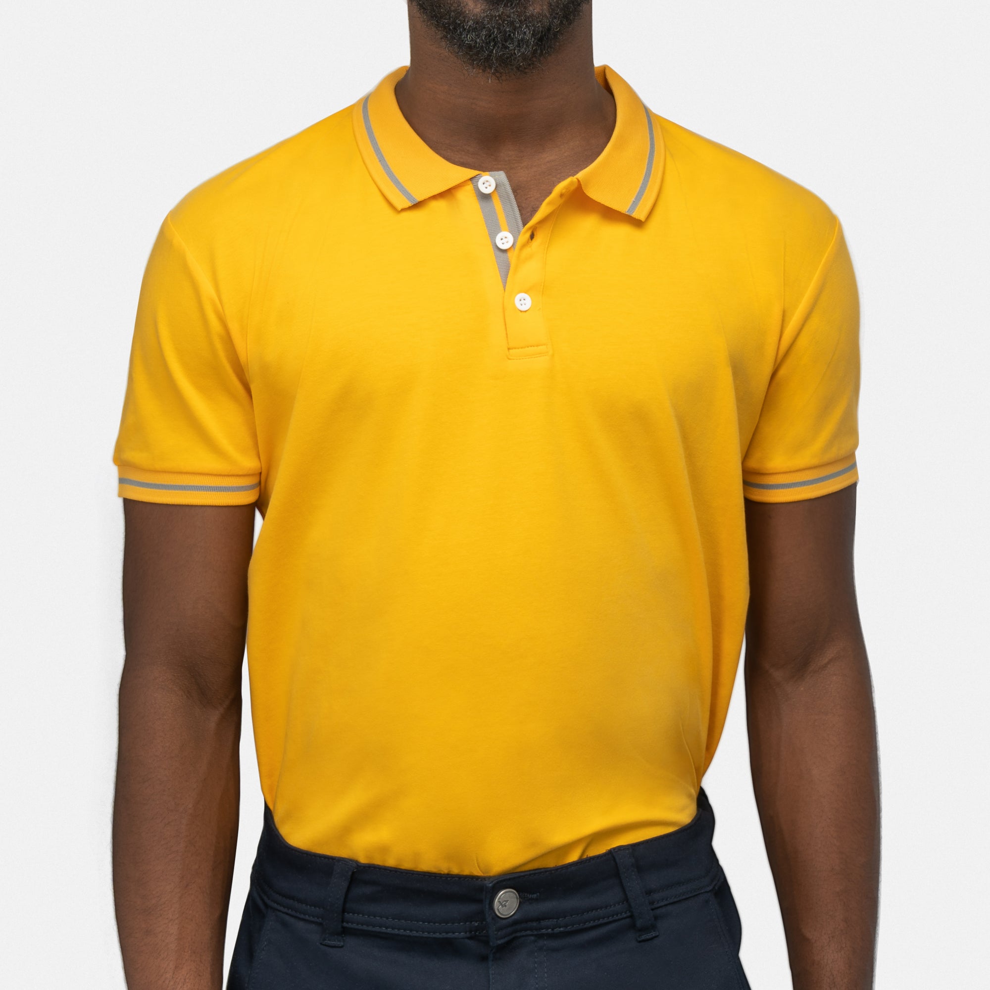 X RAY Men's Basic Short Sleeve Tipped Golf Polo Shirts