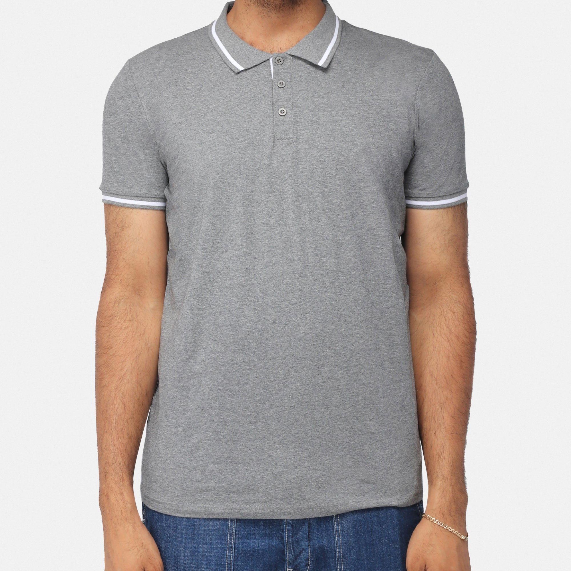 X RAY Men's Basic Short Sleeve Tipped Golf Polo Shirts