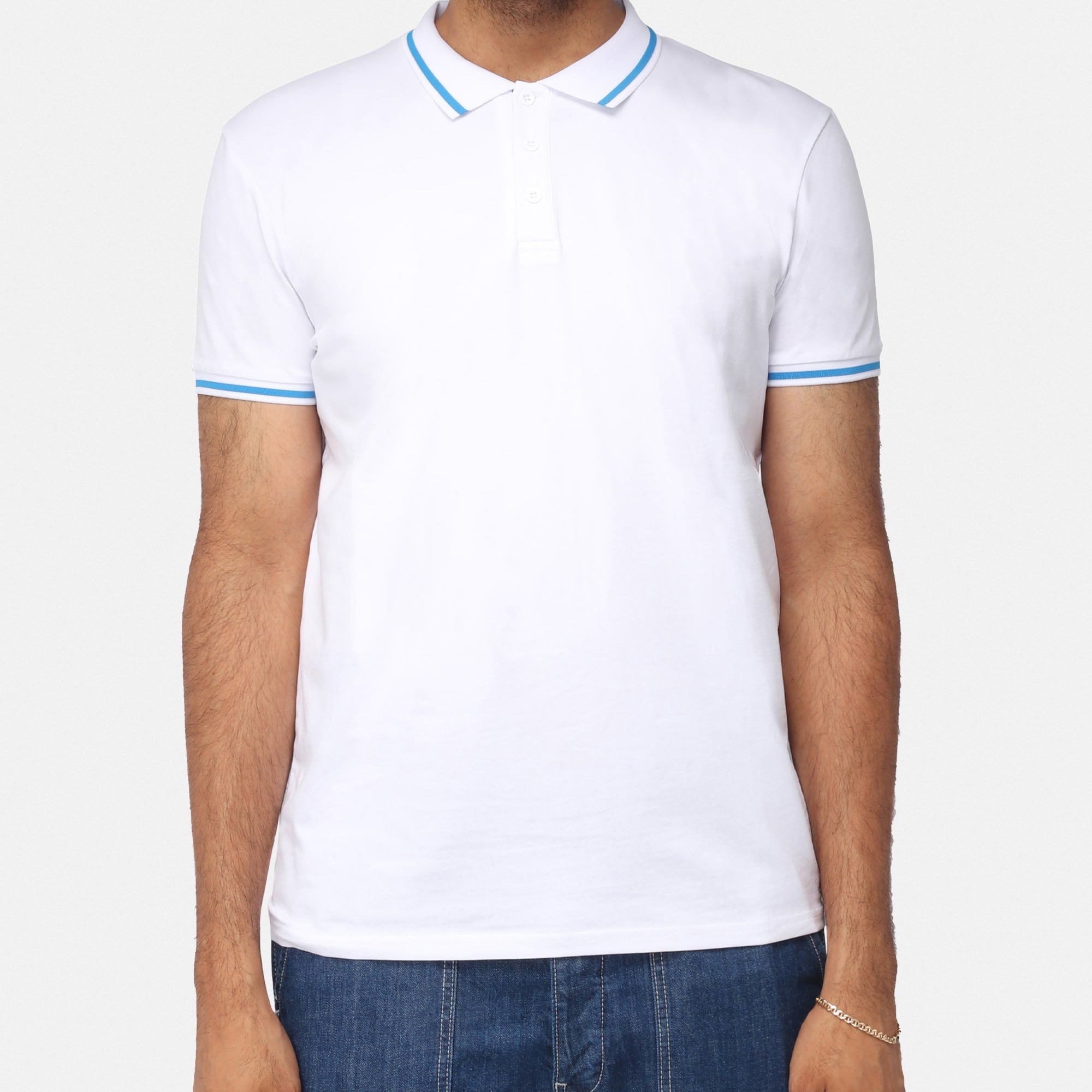 X RAY Men's Basic Short Sleeve Tipped Golf Polo Shirts