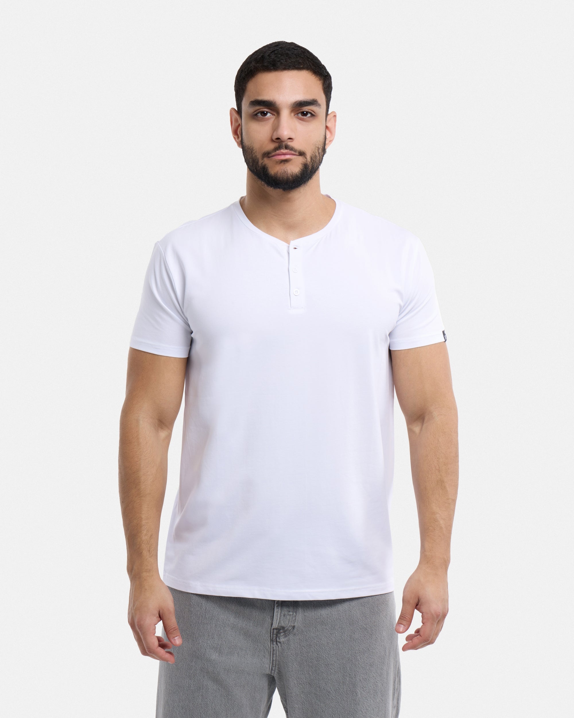 X RAY Men's Basic Henley Neck Short Sleeve T-Shirt – X-RAY JEANS