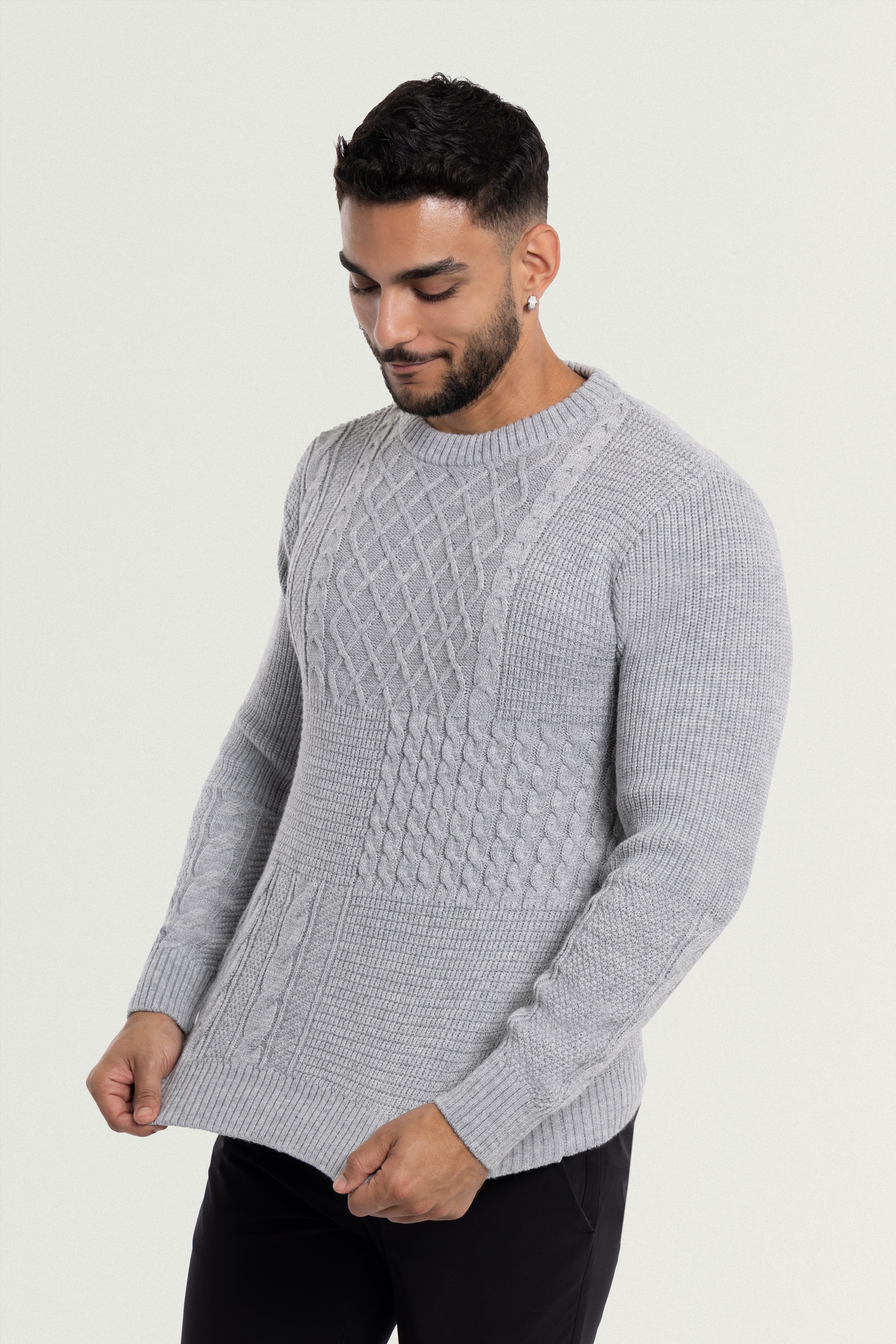 brown crewneck sweatshirt  brown sweater  brown sweater men knitted sweater men