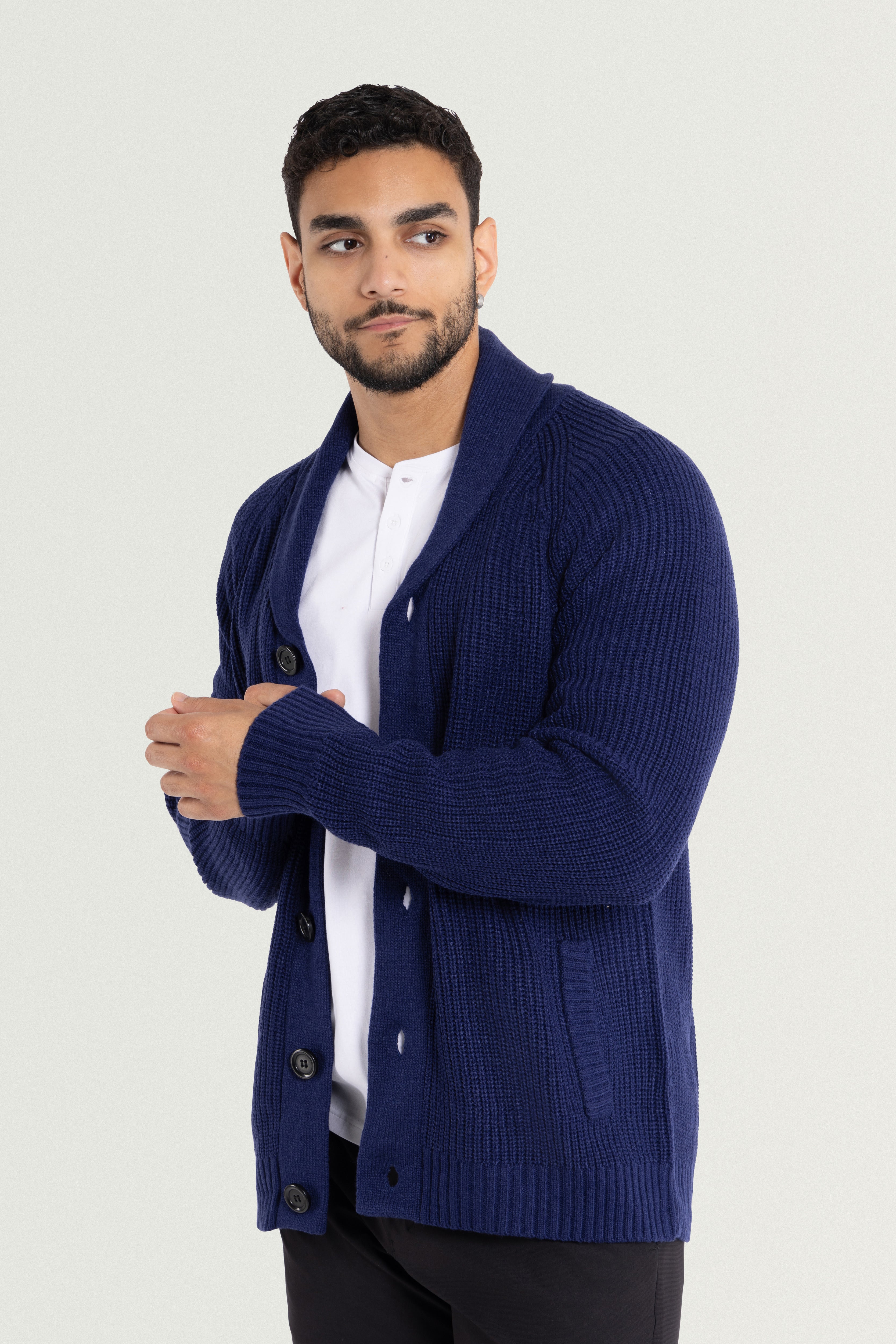 knitted cardigan  long male sweater  men's cardigan sweater with pockets  mr rogers bag