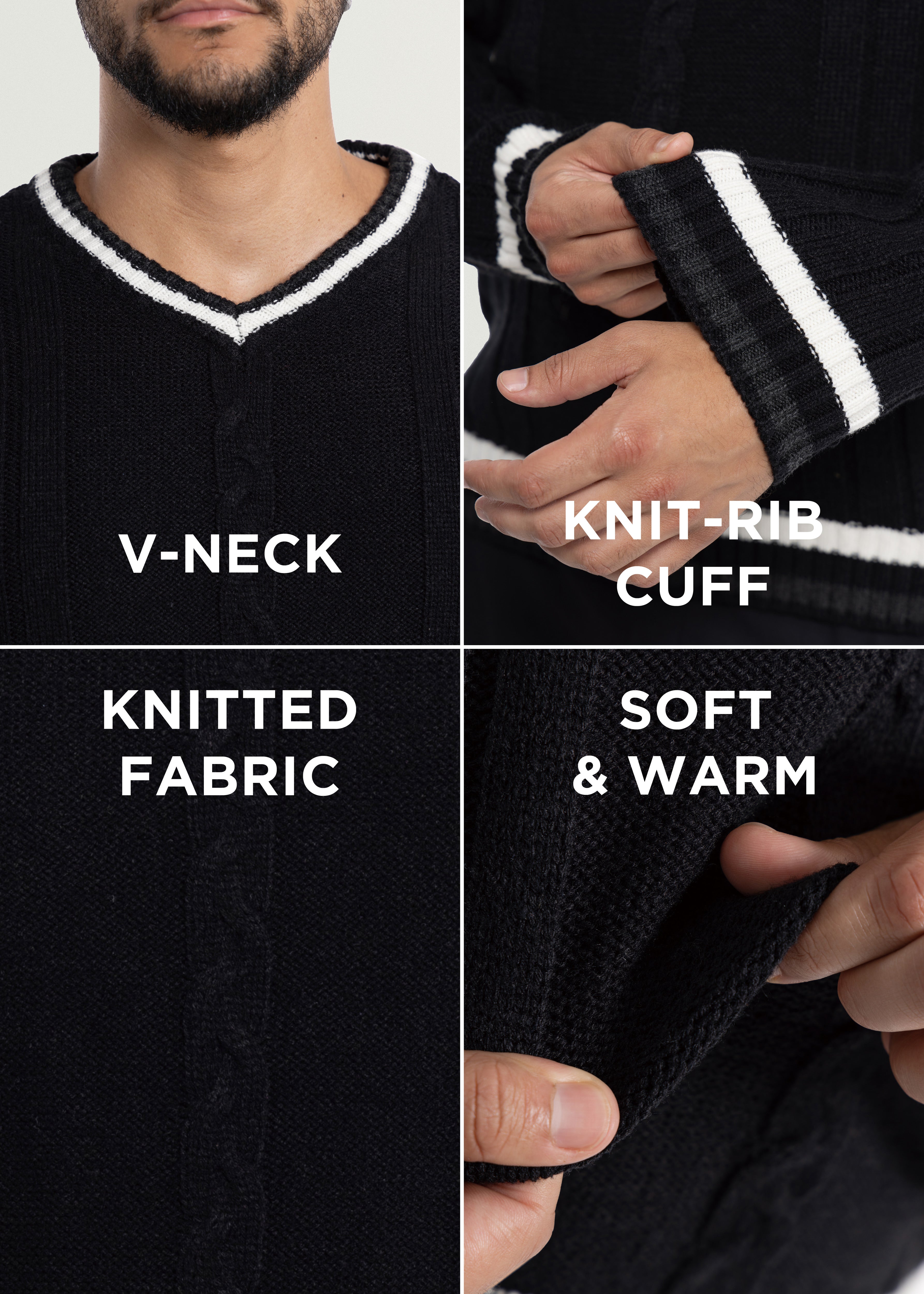 big and tall sweater vest  big and tall v neck sweater  black and white mens sweater