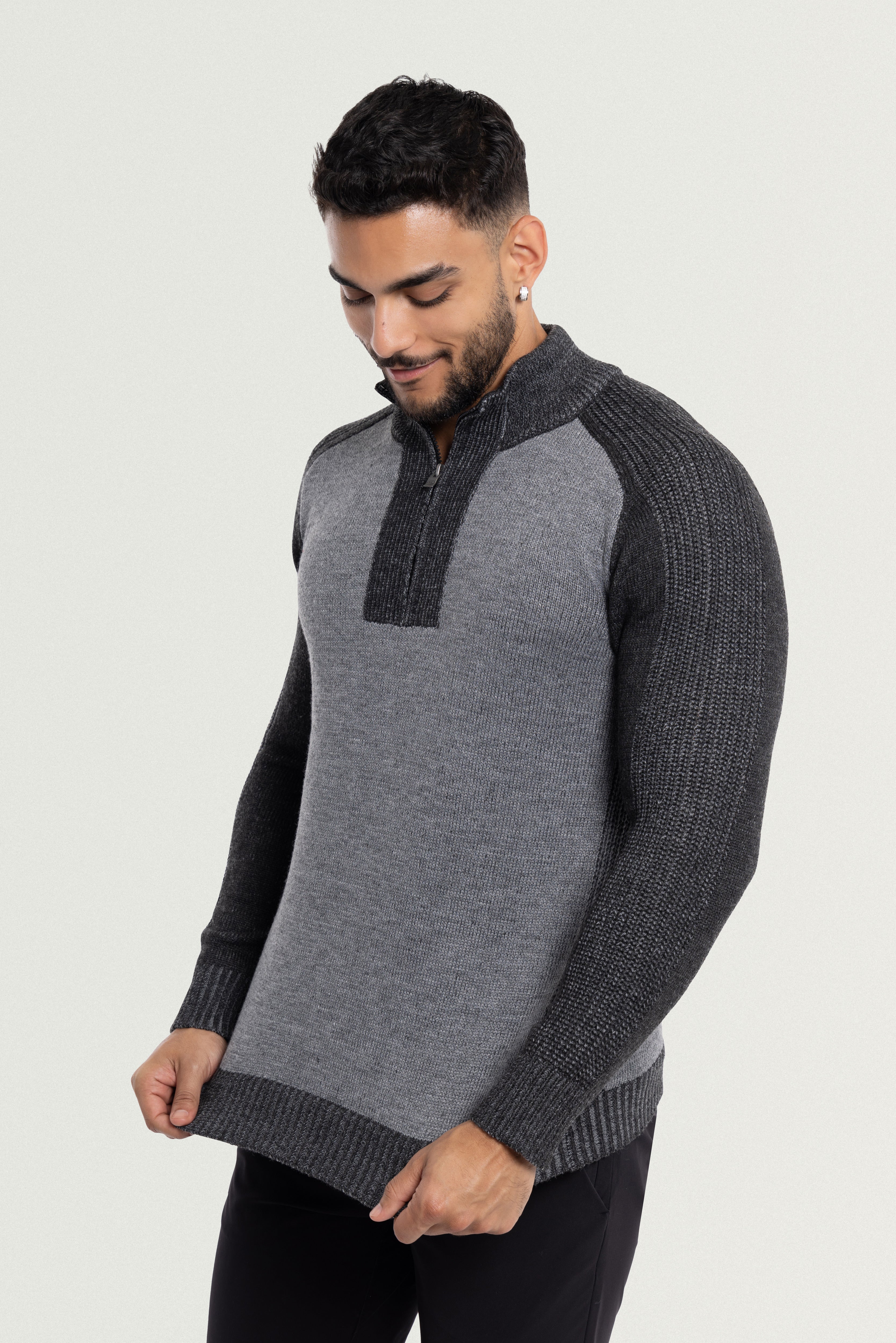 black quarter zip sweater men  black sweaters for men  comfort colors quarter zip  fleece men