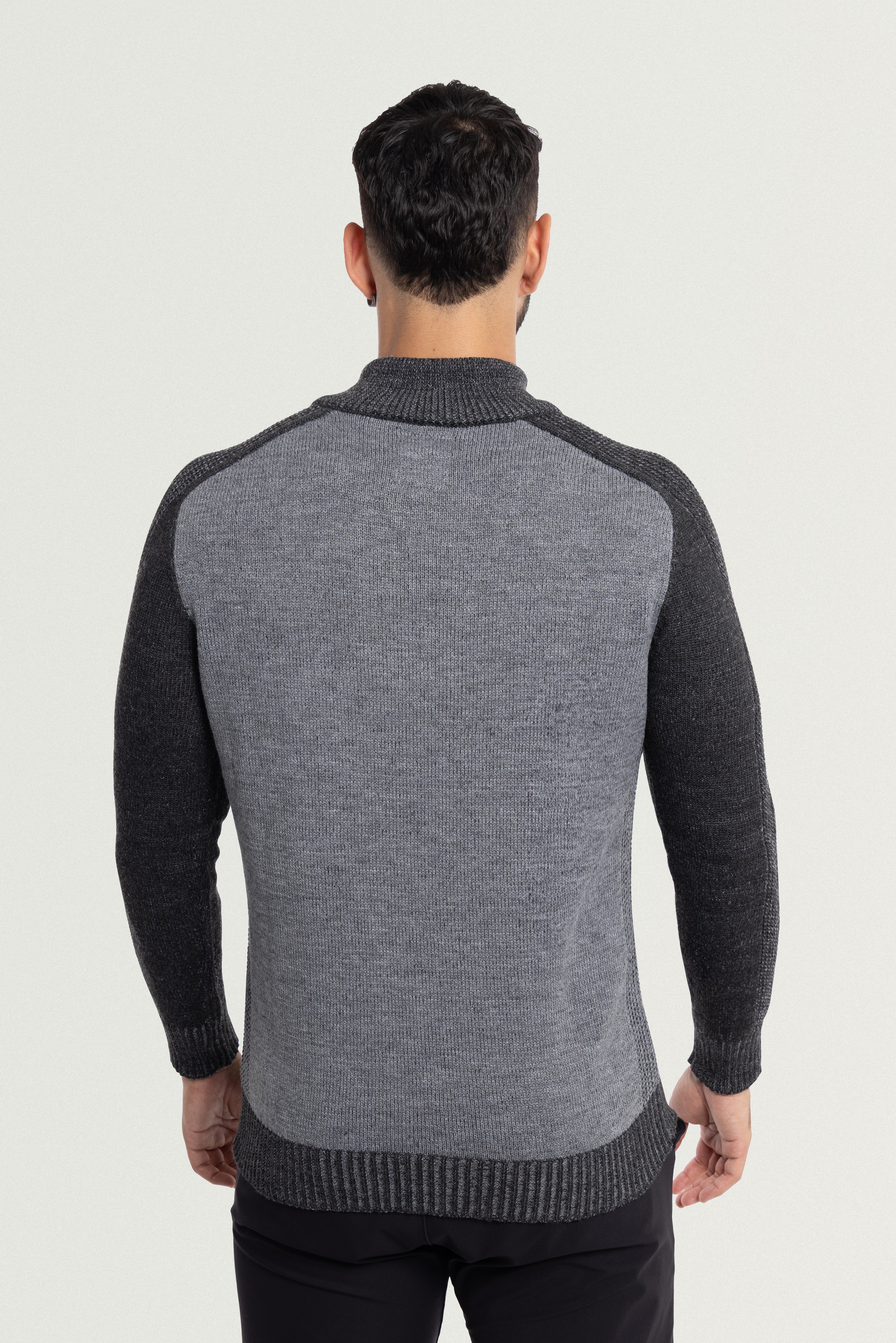fresh clean threads men quarter zip  golf crewneck  gray quarter zip light blue sweater men