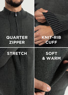 men's wool sweaters and pullovers  mens athletic quarter zip  mens black sweater