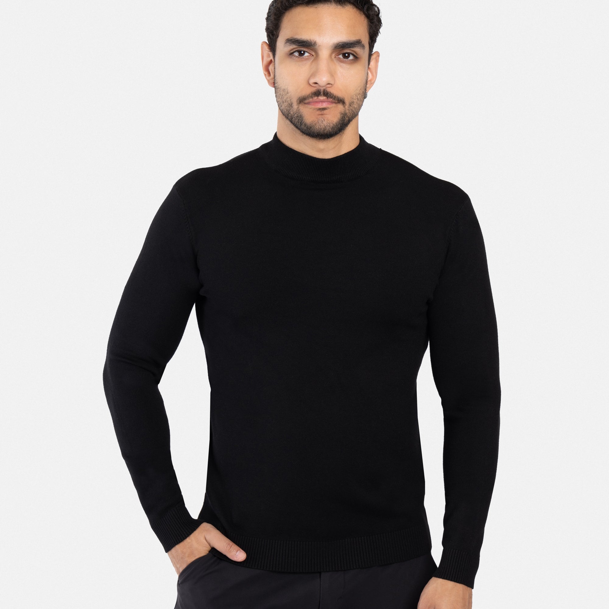 X RAY Men's Basic Casual Mockneck Sweater