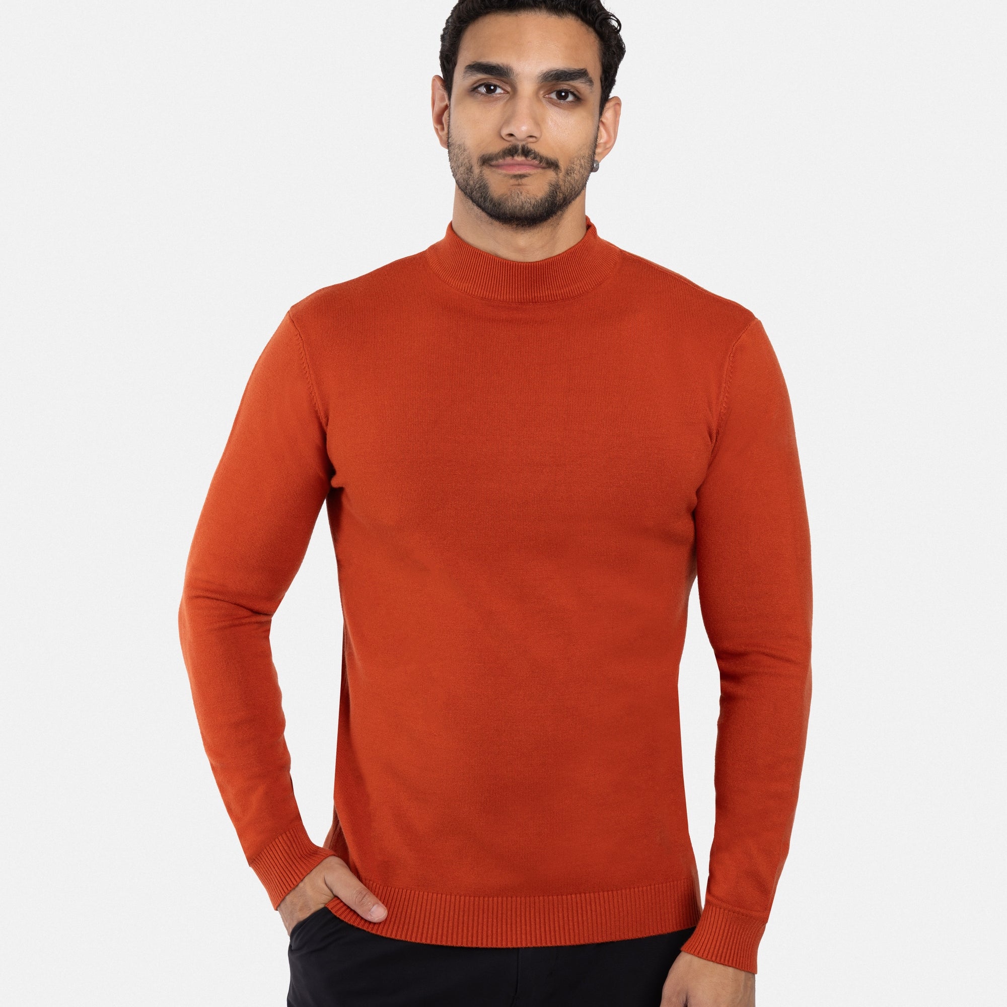 X RAY Men's Basic Casual Mockneck Sweater