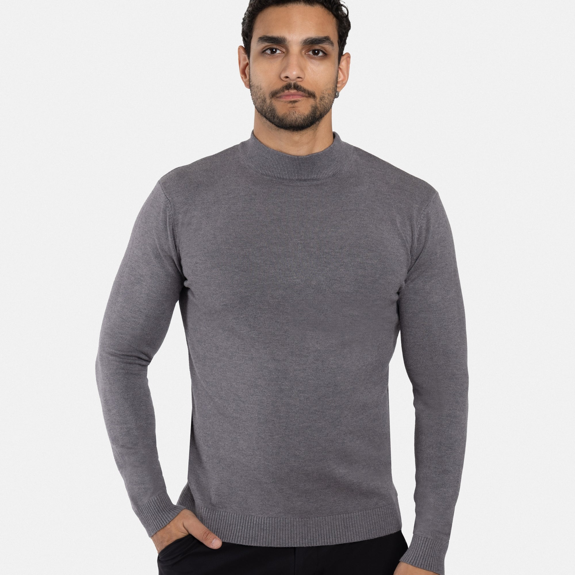 X RAY Men's Basic Casual Mockneck Sweater