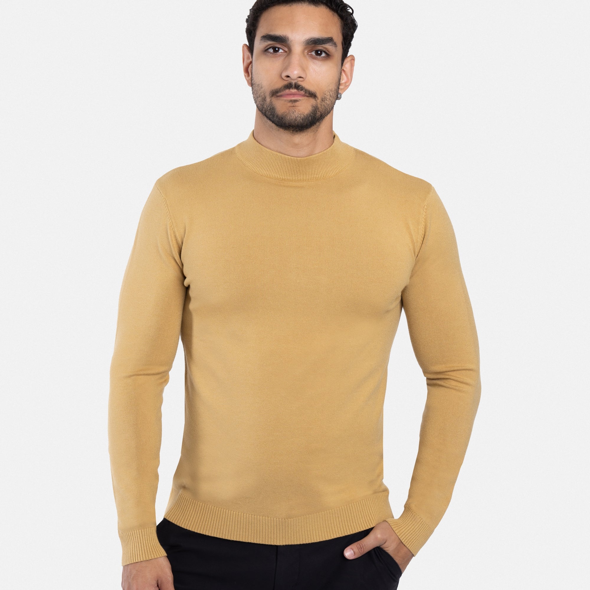 X RAY Men's Basic Casual Mockneck Sweater
